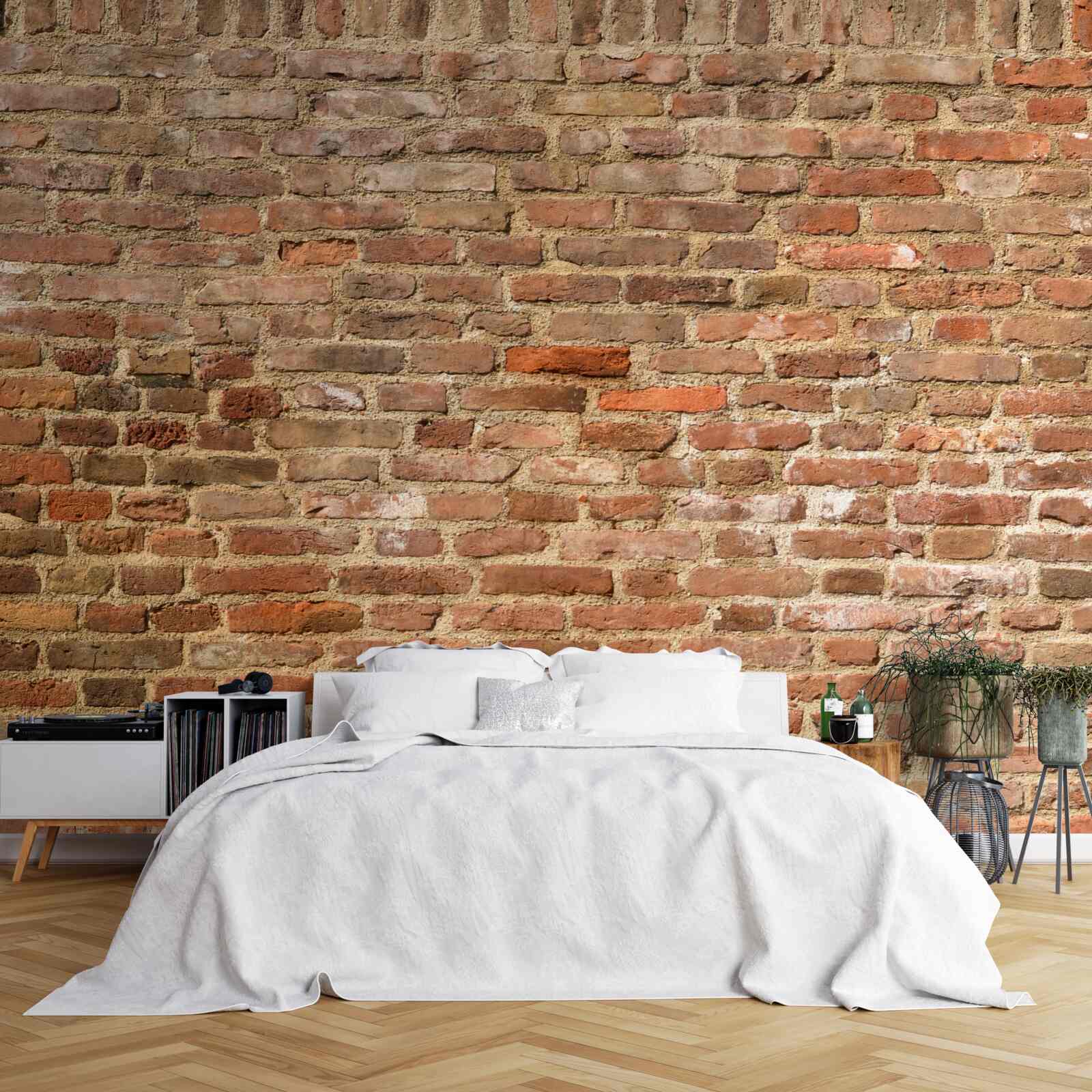 Fototapeta stará hnedá tehlová stena