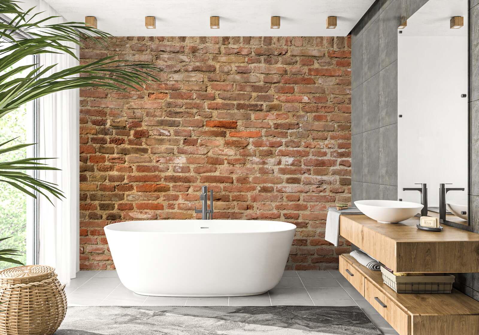 Fototapeta stará hnedá tehlová stena