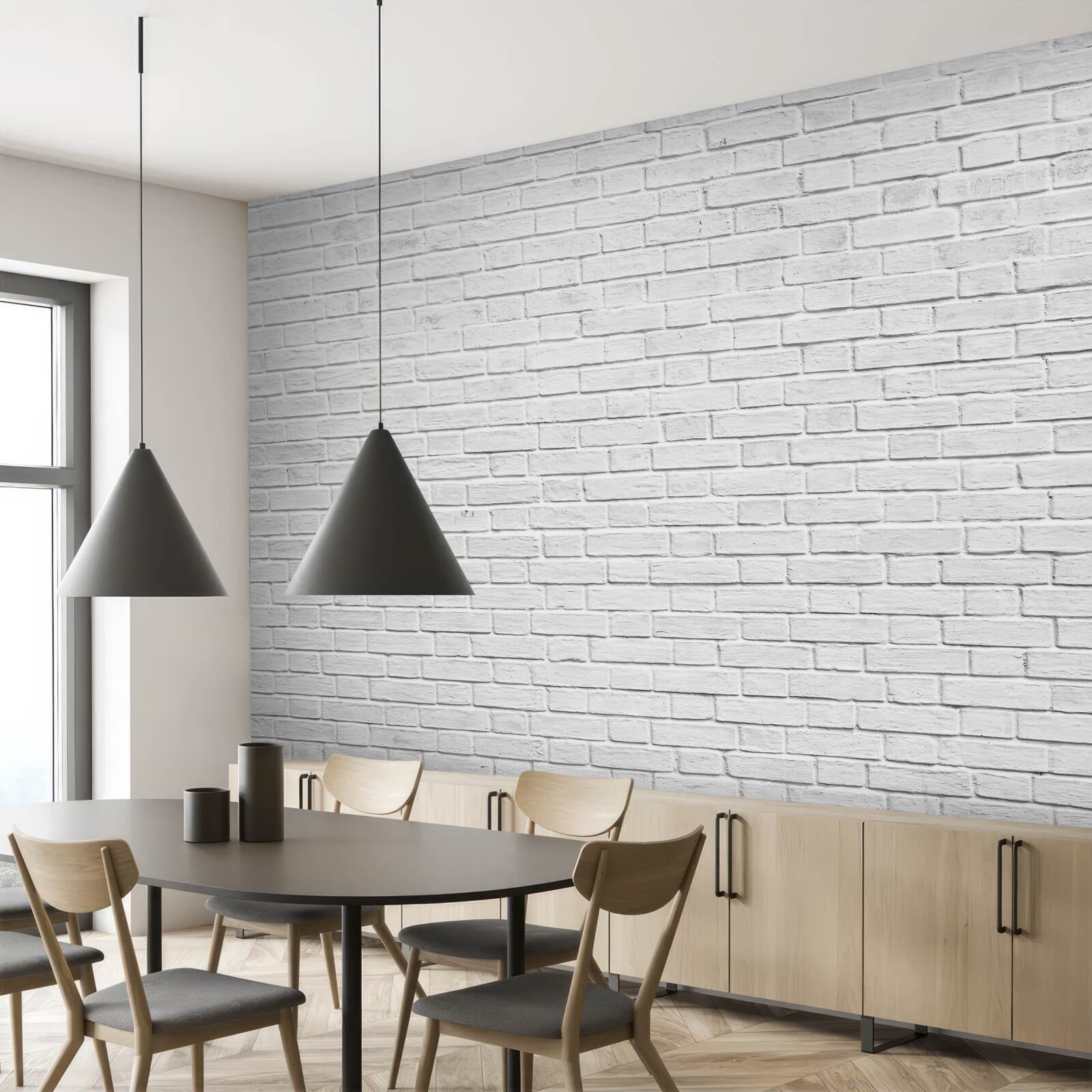 Fototapeta biela tehlová budova