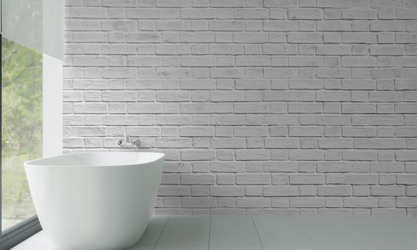 Fototapeta biela tehlová budova