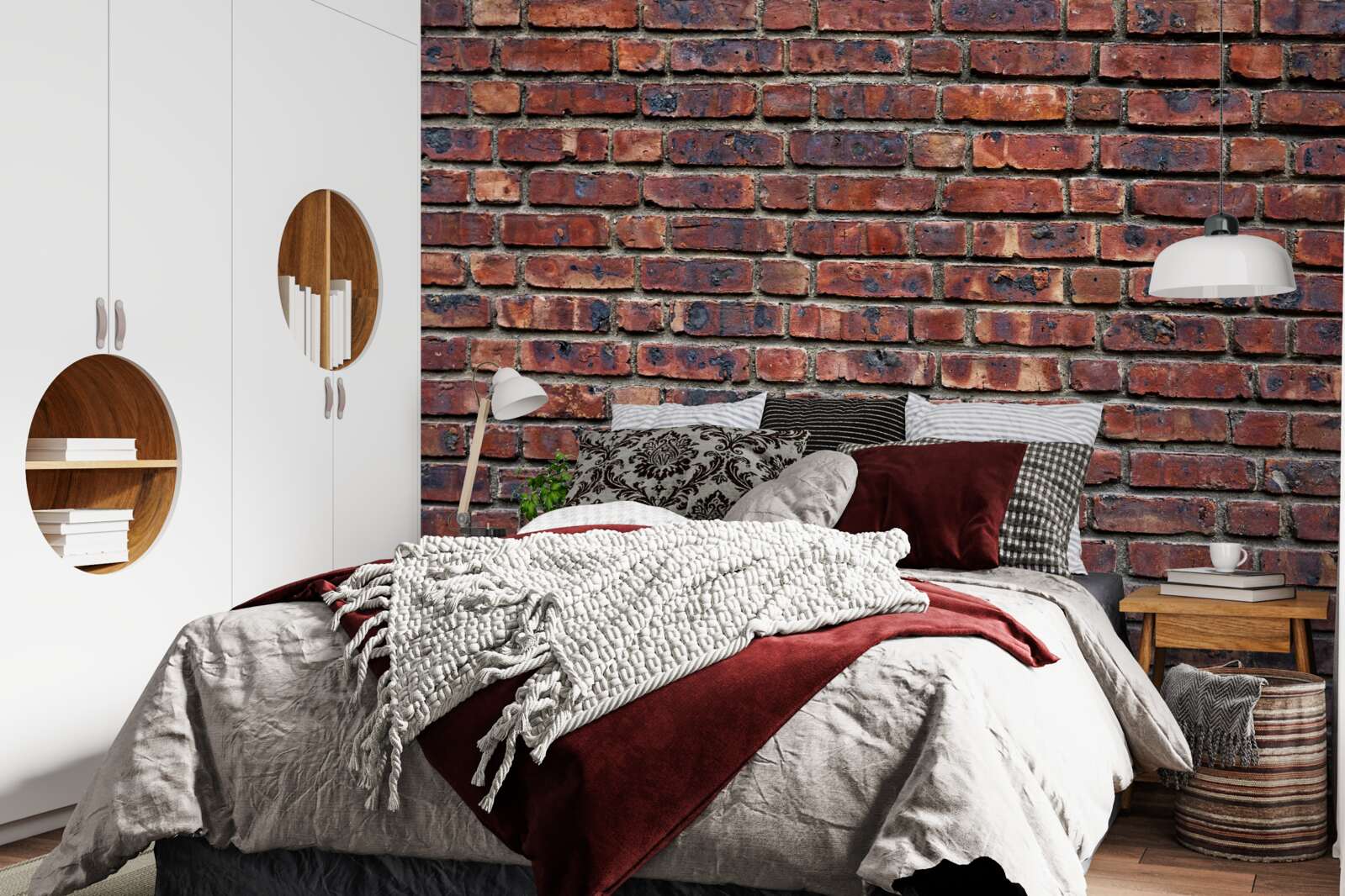 Fototapeta tmavá tehlová stena