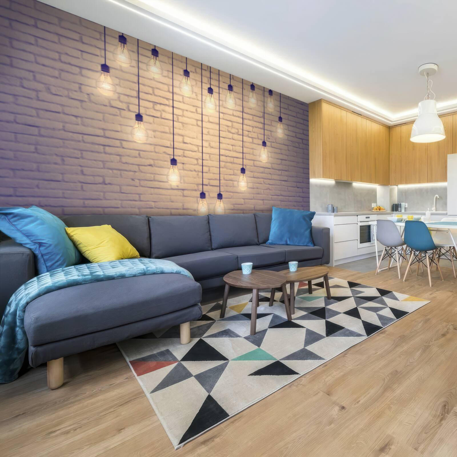 Fototapeta na pozadí steny cyprusovej farby je srdce vytvorené zo žiariviek