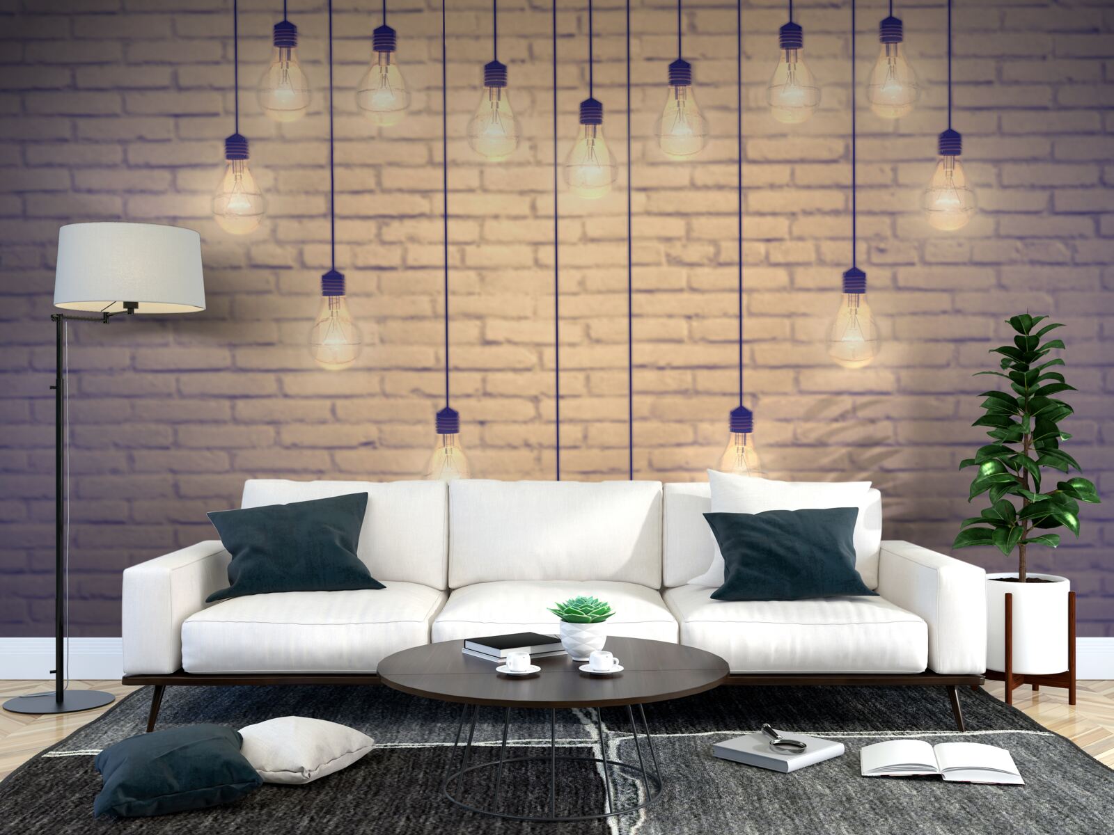 Fototapeta na pozadí steny cyprusovej farby je srdce vytvorené zo žiariviek