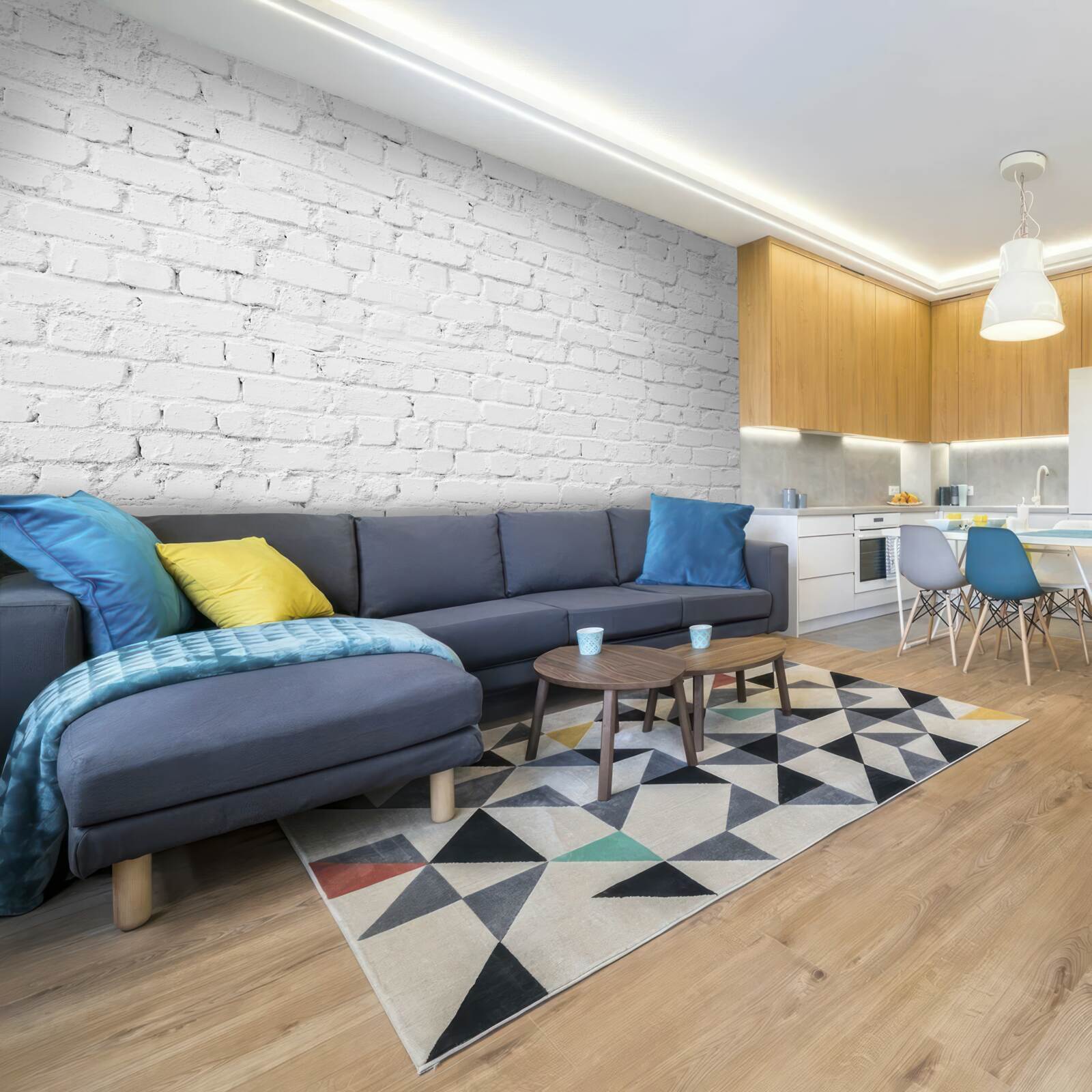 Fototapeta biela tehlová stena