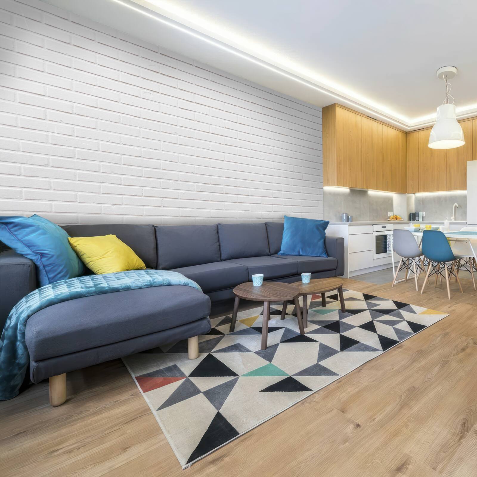 Fototapeta tehlová stena je nedotknutá biela