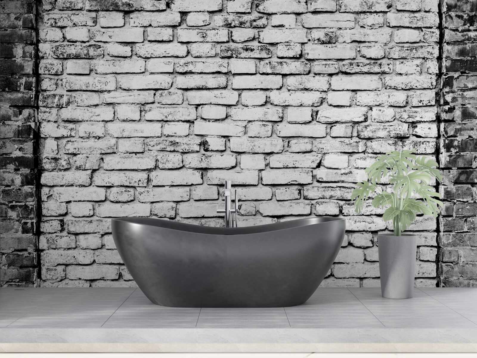 Fototapeta Tehlová stena so stopami škrabancov