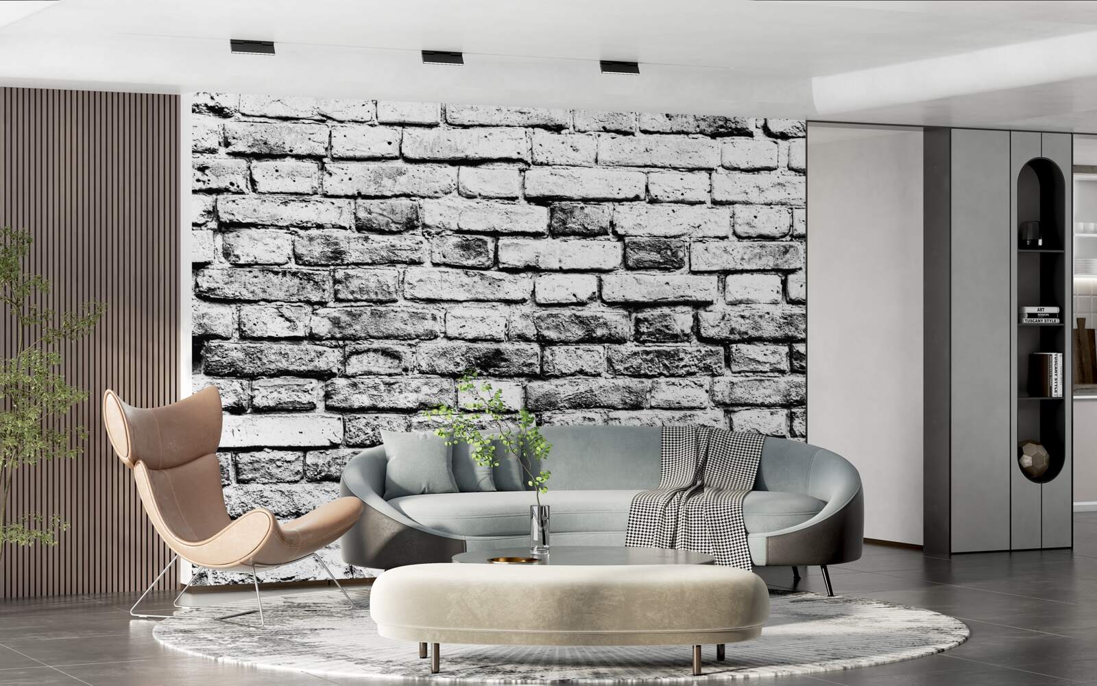 Fototapeta konštrukcia steny zo sivej tehly