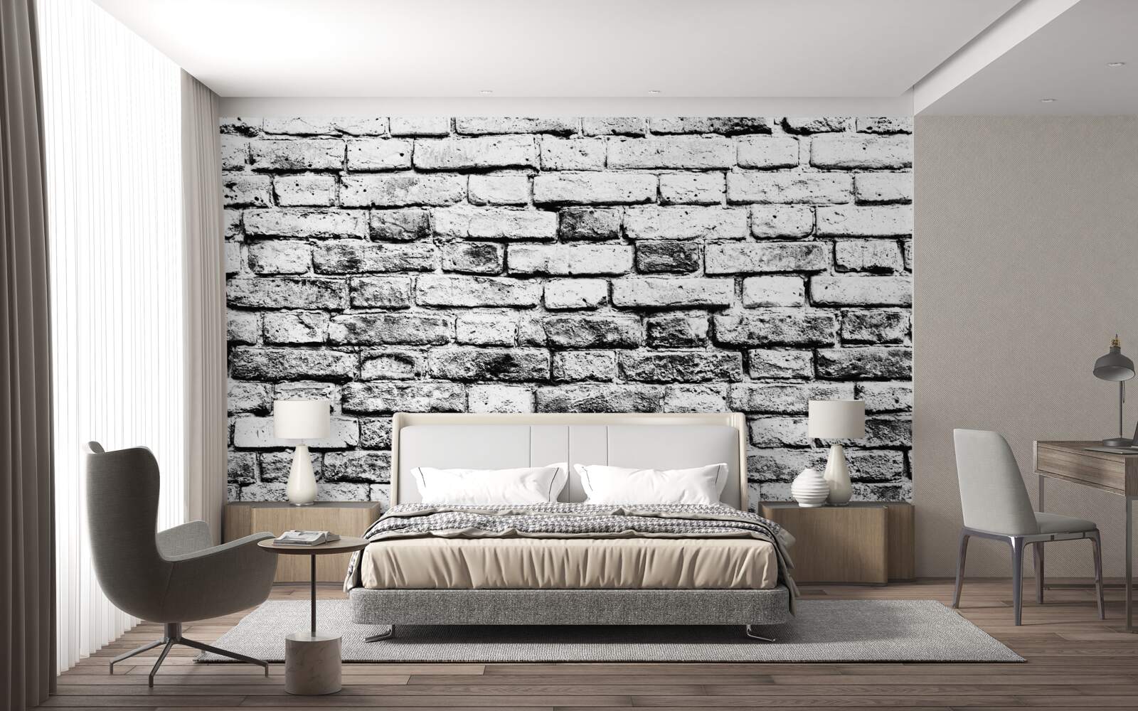 Fototapeta konštrukcia steny zo sivej tehly