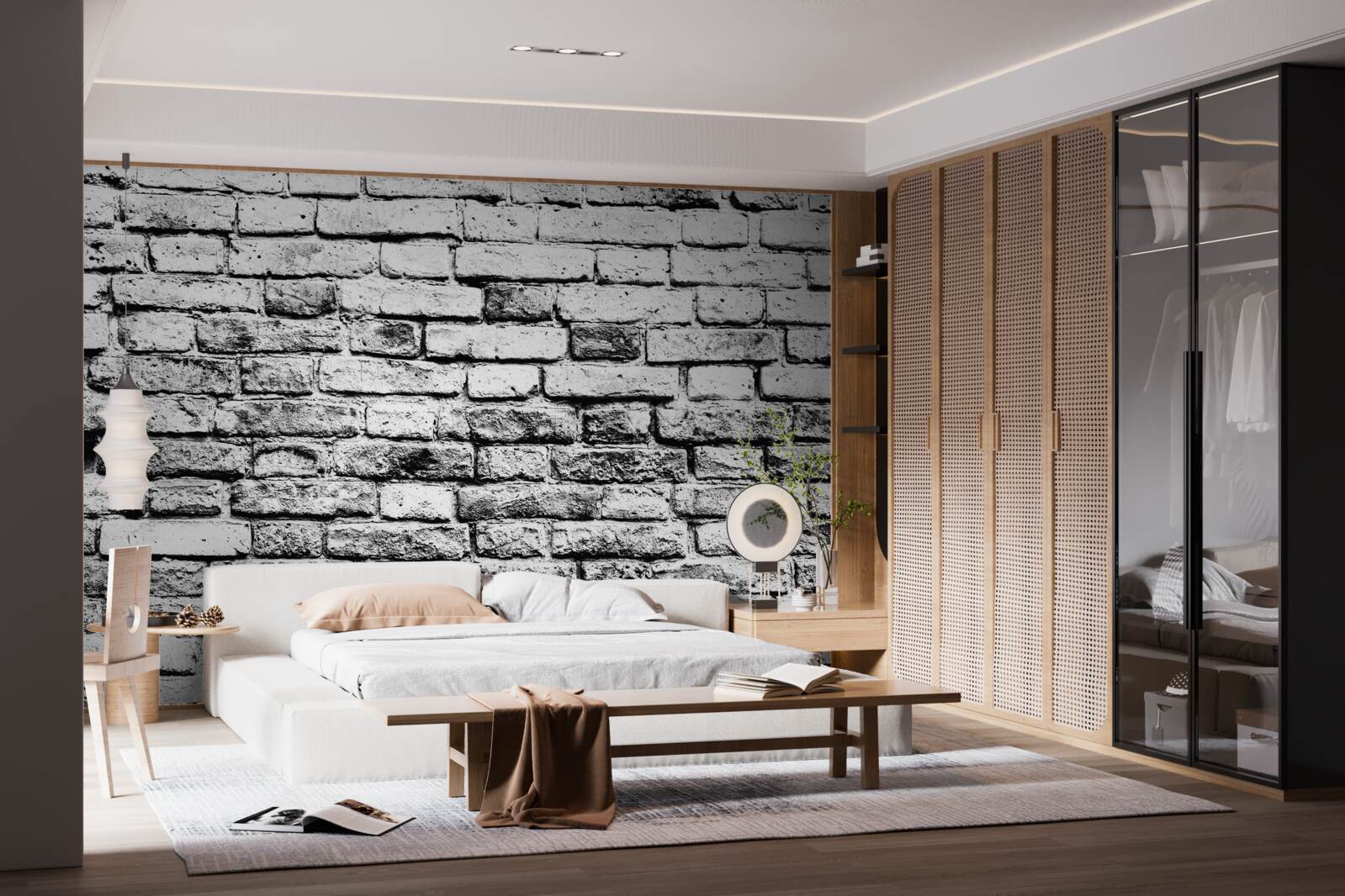 Fototapeta konštrukcia steny zo sivej tehly