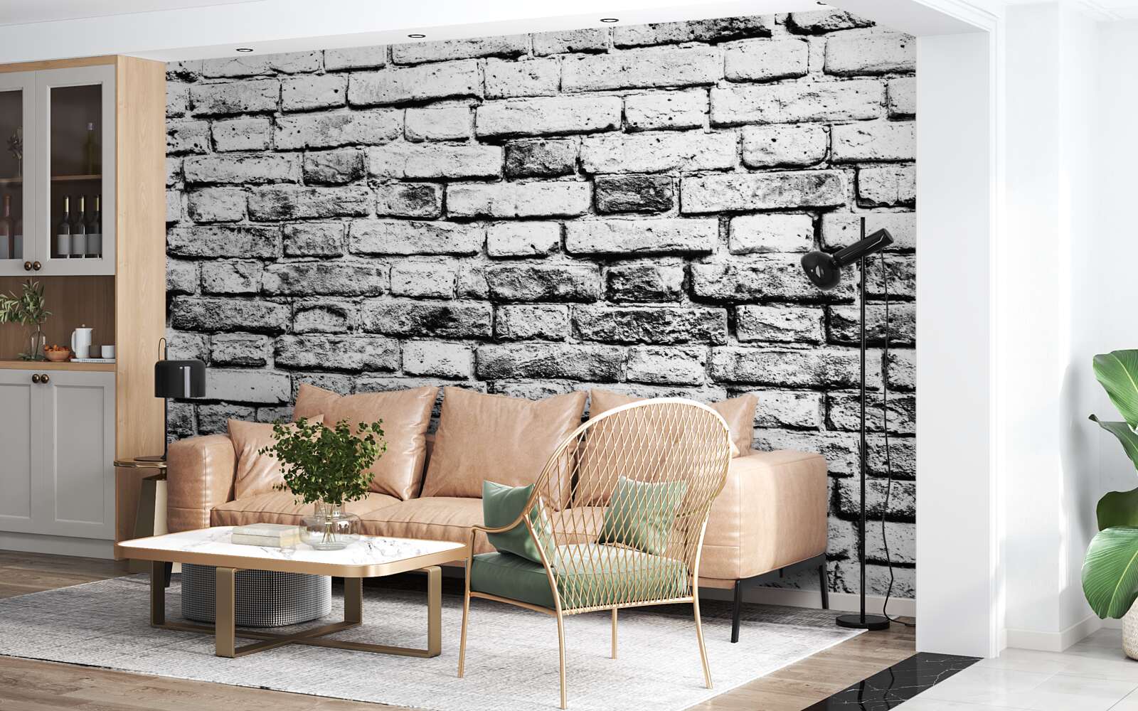 Fototapeta konštrukcia steny zo sivej tehly