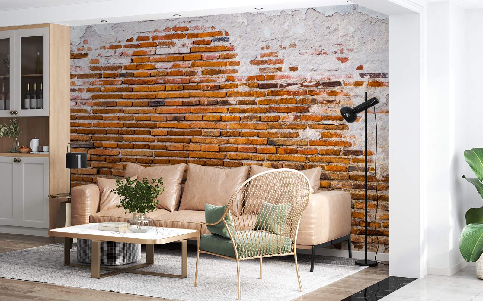 Fototapeta stará tehlová stena, ktorá stratila svoj vzhľad