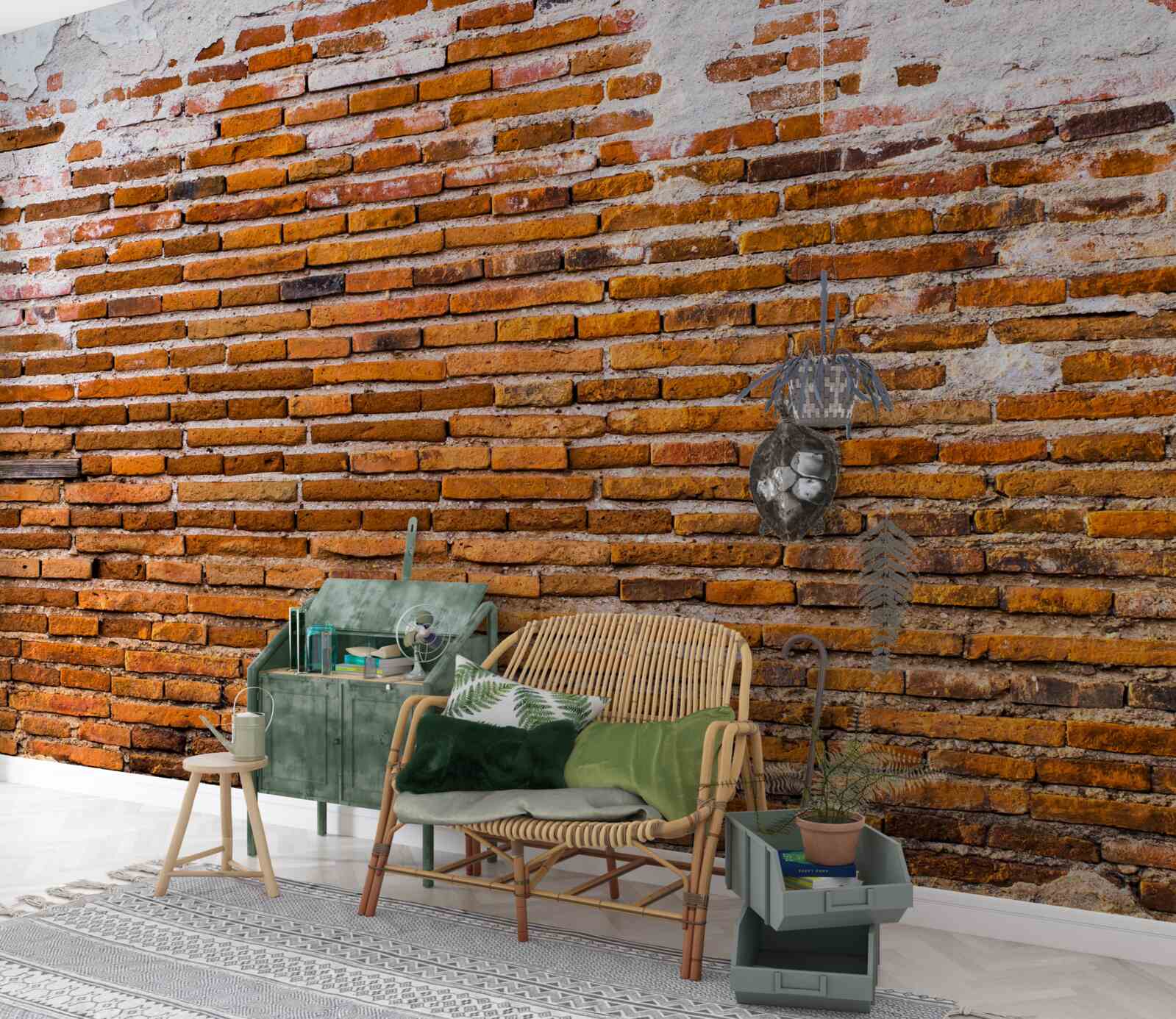 Fototapeta stará tehlová stena, ktorá stratila svoj vzhľad