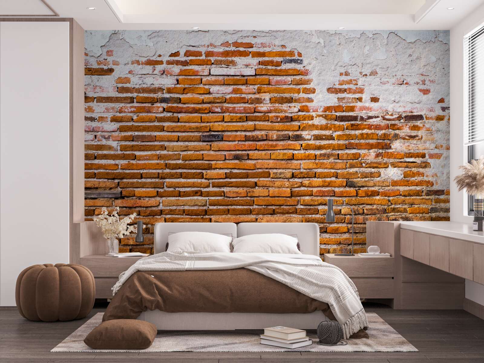 Fototapeta stará tehlová stena, ktorá stratila svoj vzhľad