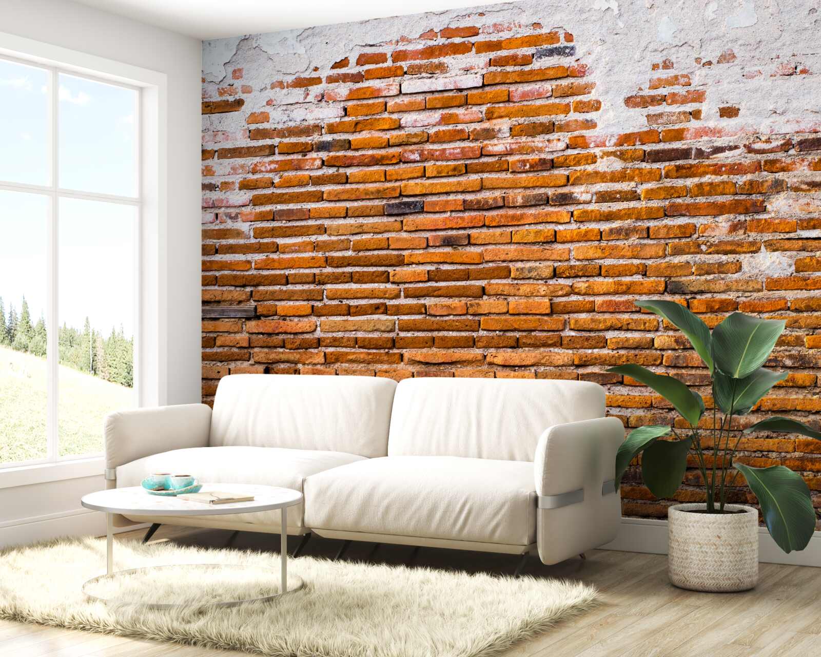 Fototapeta stará tehlová stena, ktorá stratila svoj vzhľad