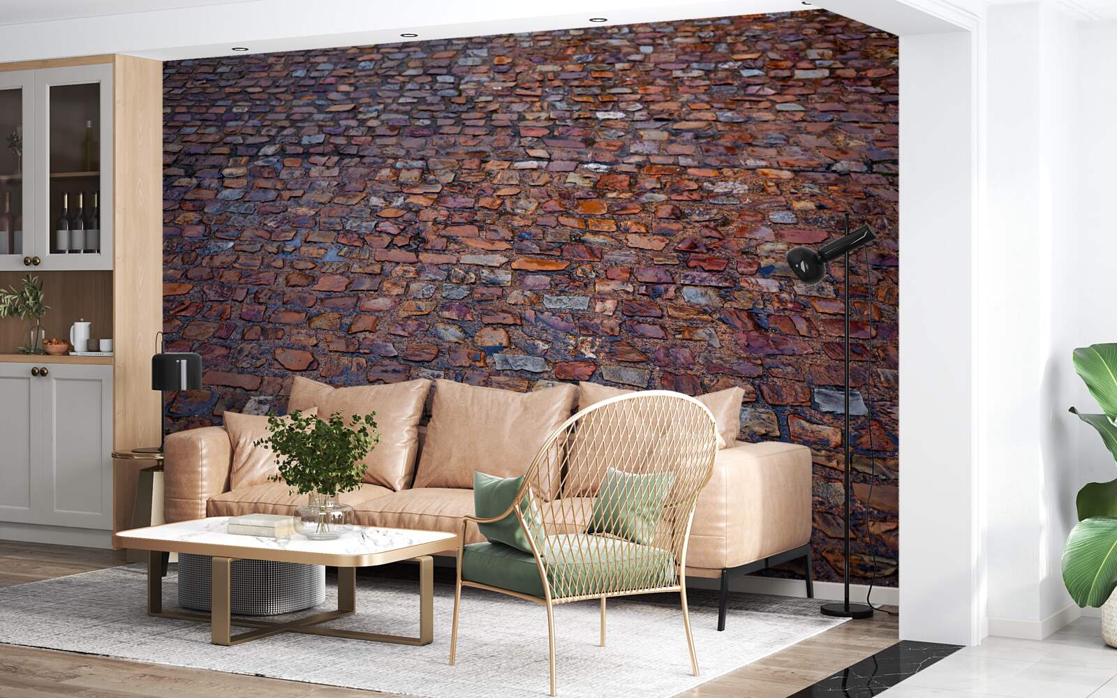 Fototapeta starodávna ulica dláždená dlažobnými kockami