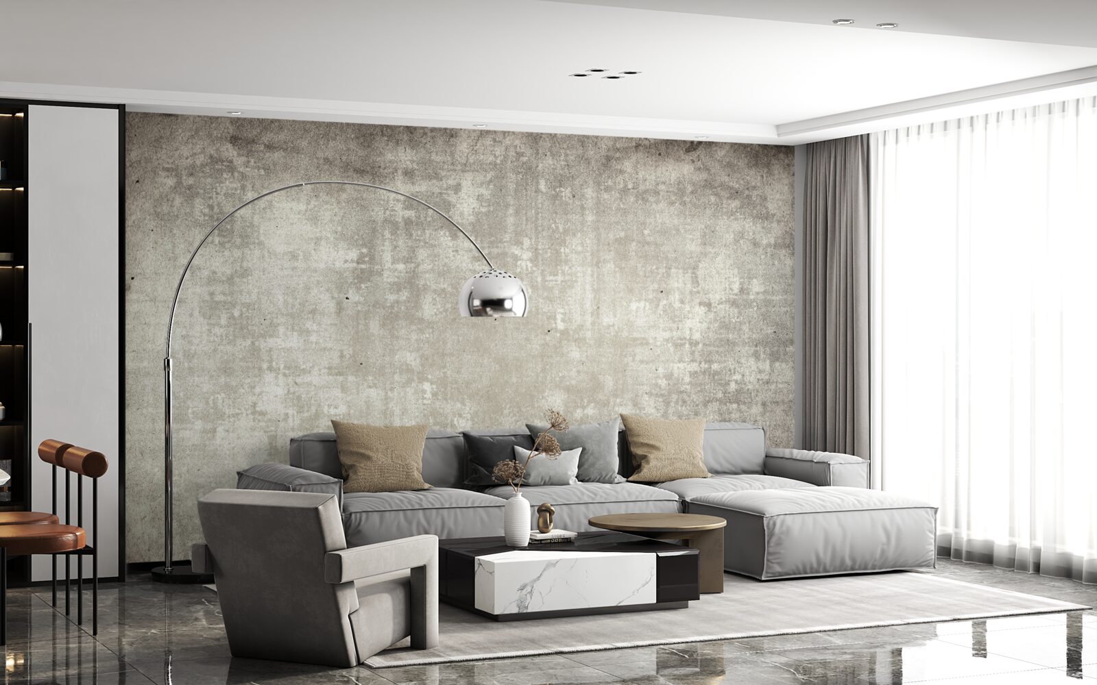 Fototapeta pozadie v antickom štýle, tmavošedá farba