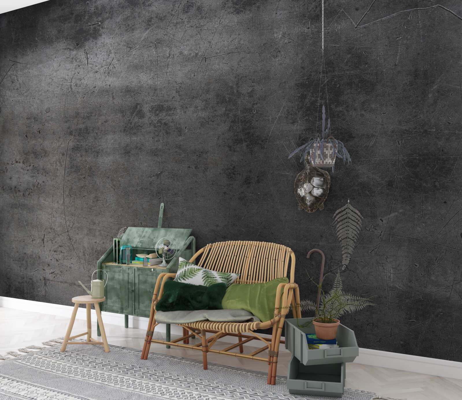 Fototapeta metalický grunge v tmavých farbách