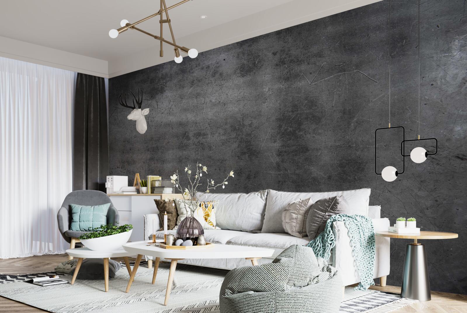 Fototapeta metalický grunge v tmavých farbách