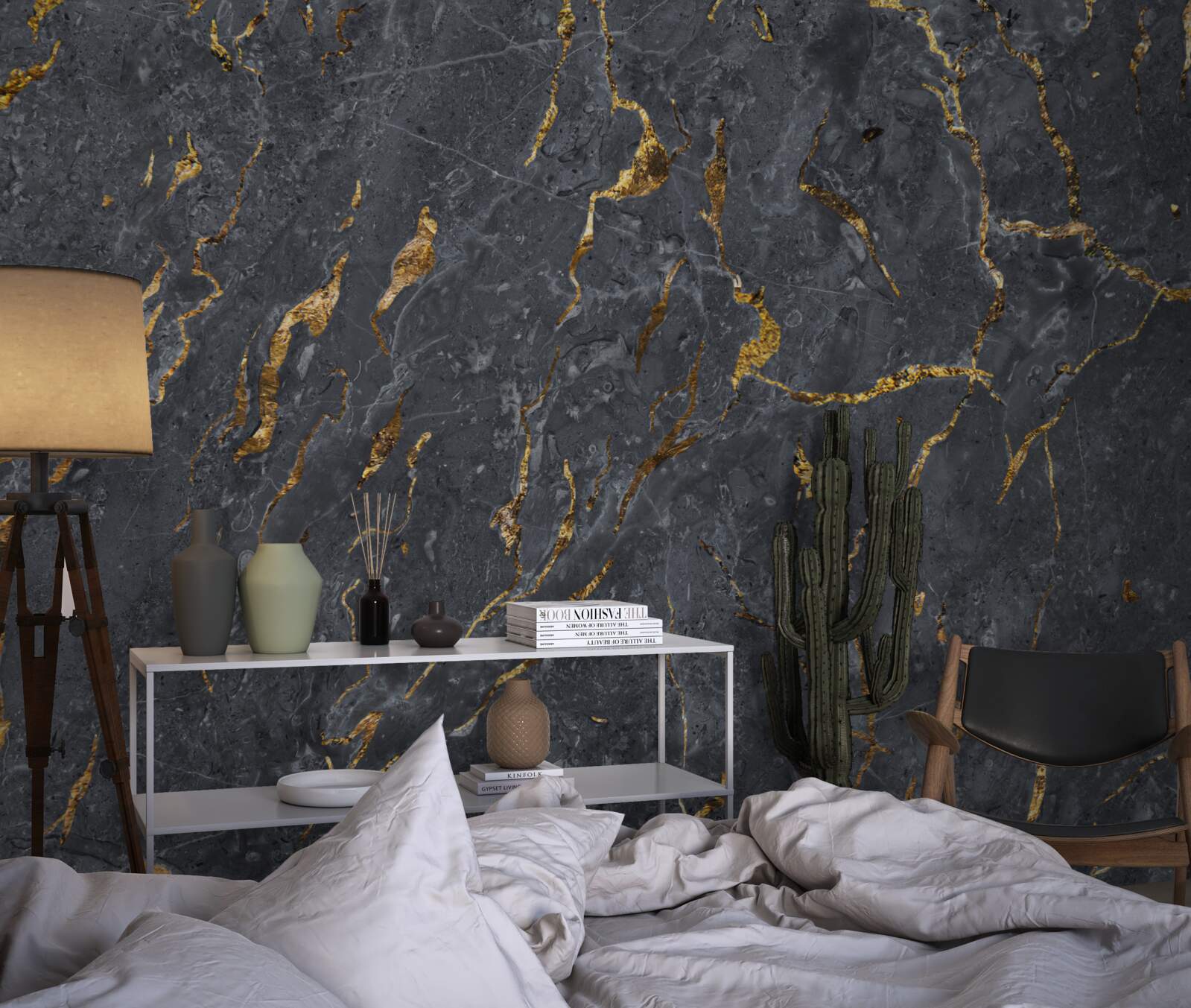 Fototapeta čierne mramorové pozadie so zlatými časticami