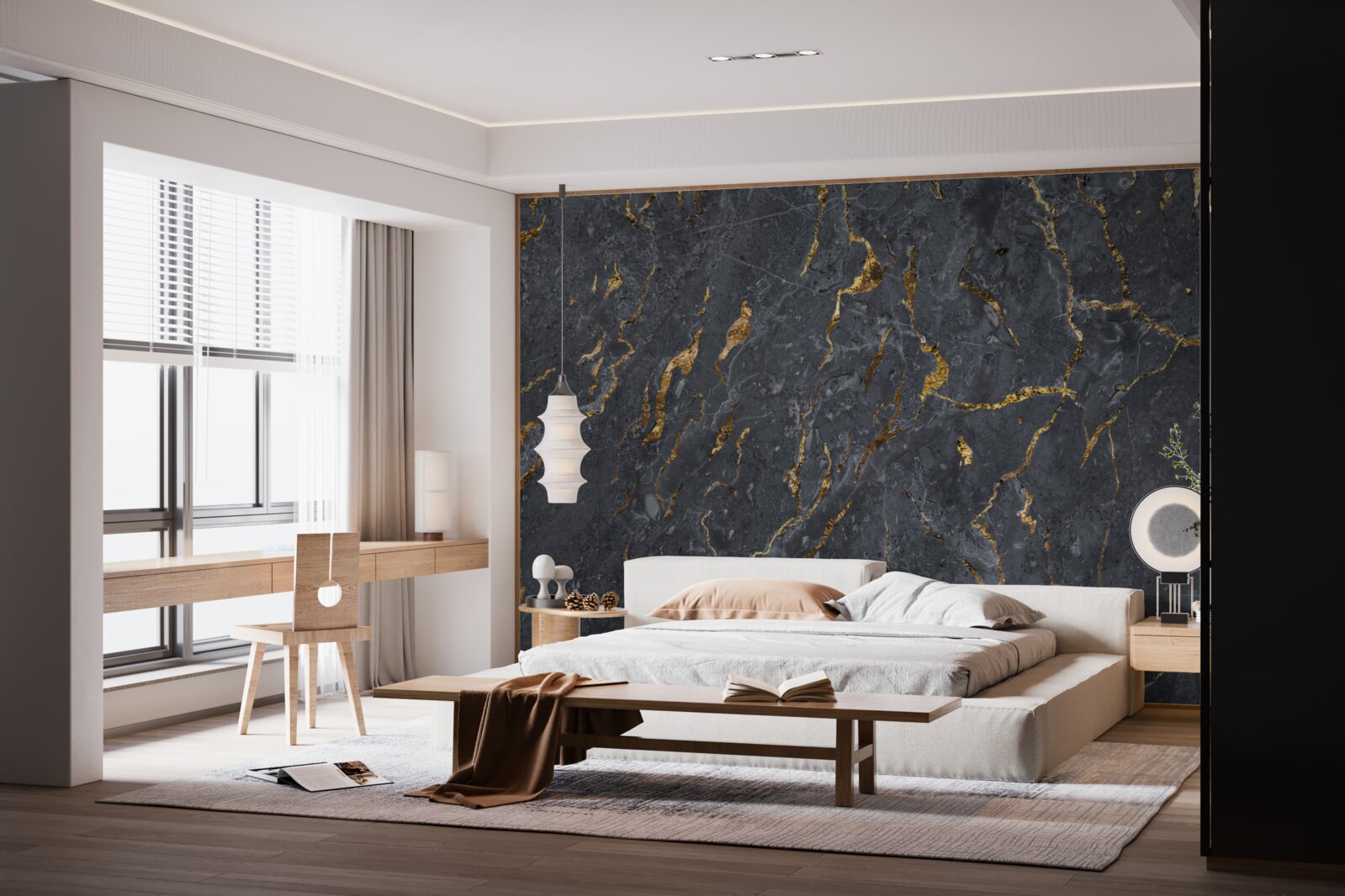 Fototapeta čierne mramorové pozadie so zlatými časticami