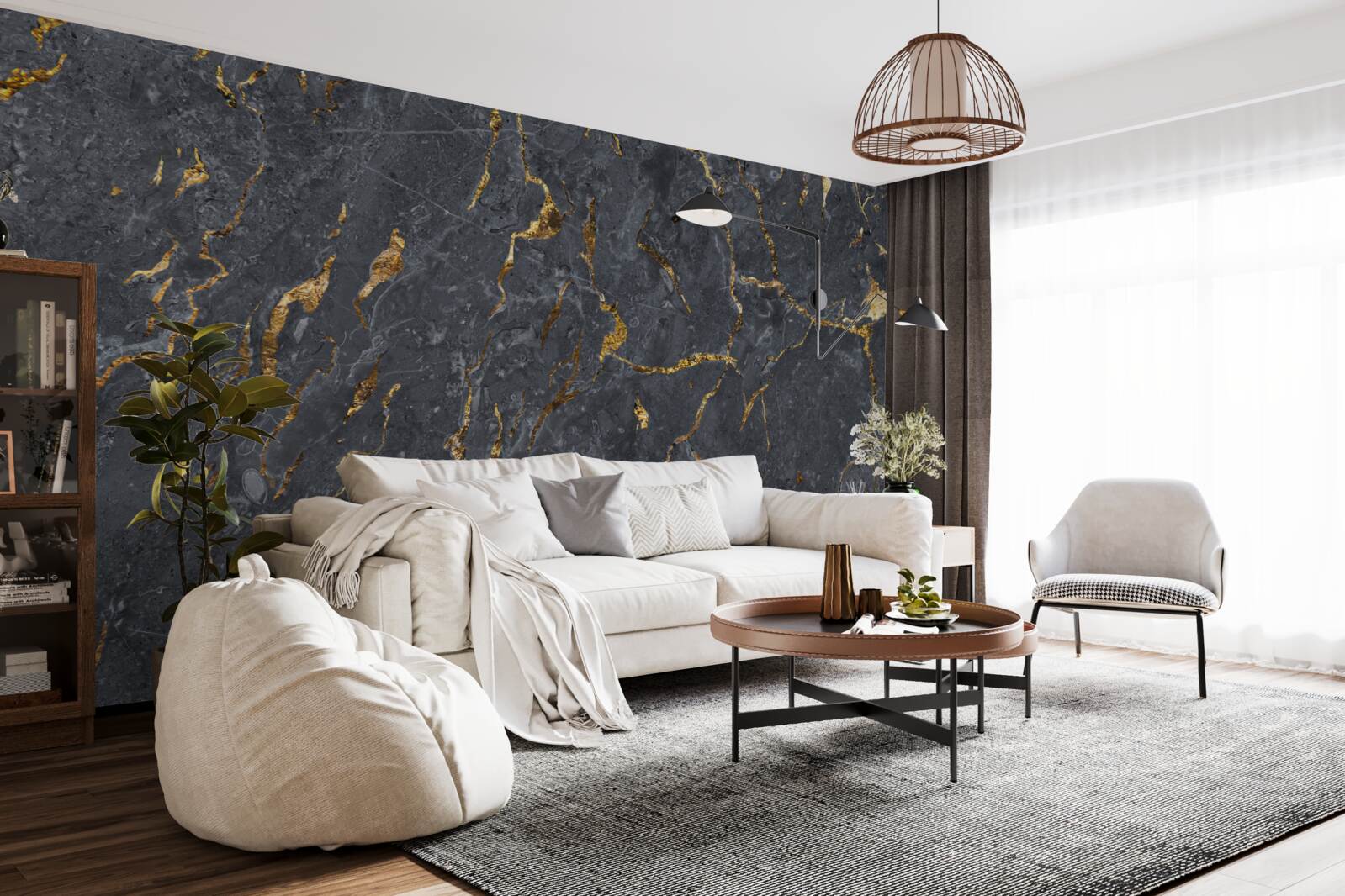 Fototapeta čierne mramorové pozadie so zlatými časticami