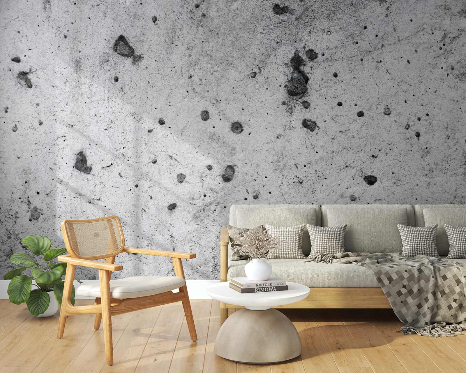 Fototapeta betónová stena s tmavými stopami