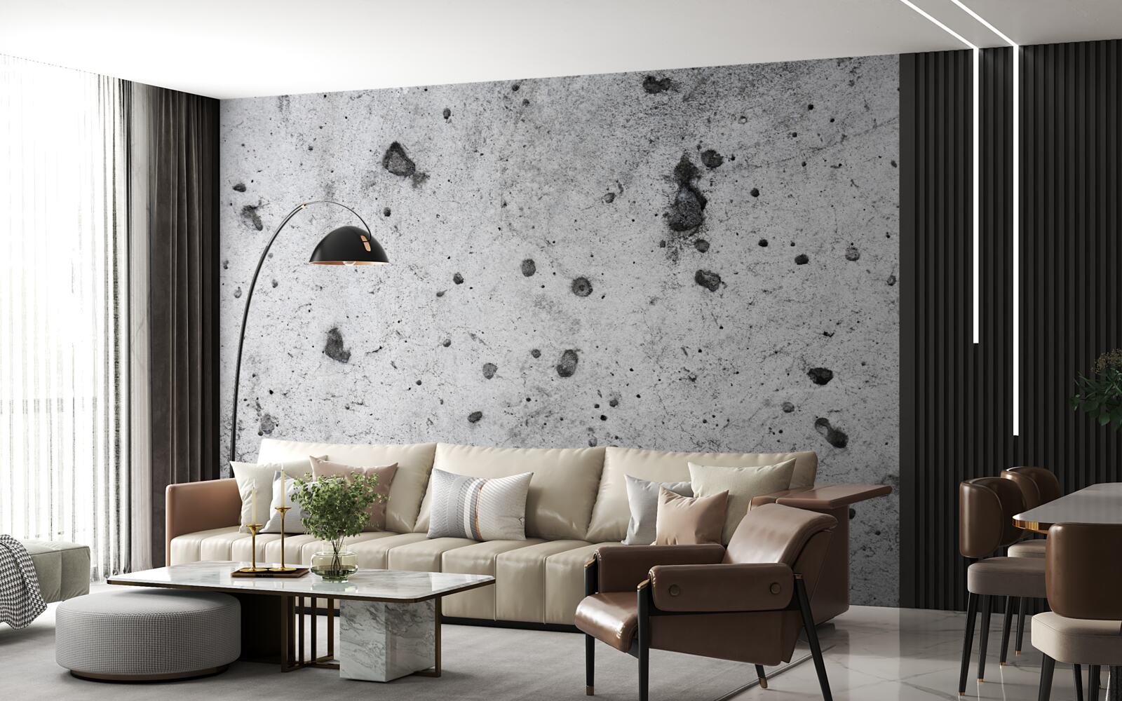 Fototapeta betónová stena s tmavými stopami