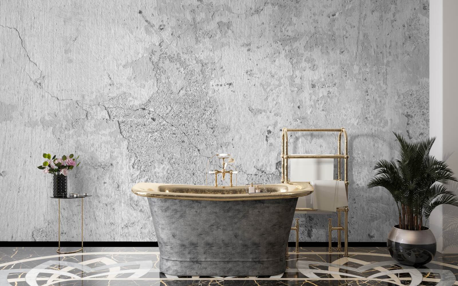 Fototapeta cement je sivý a pokrytý škrabancami