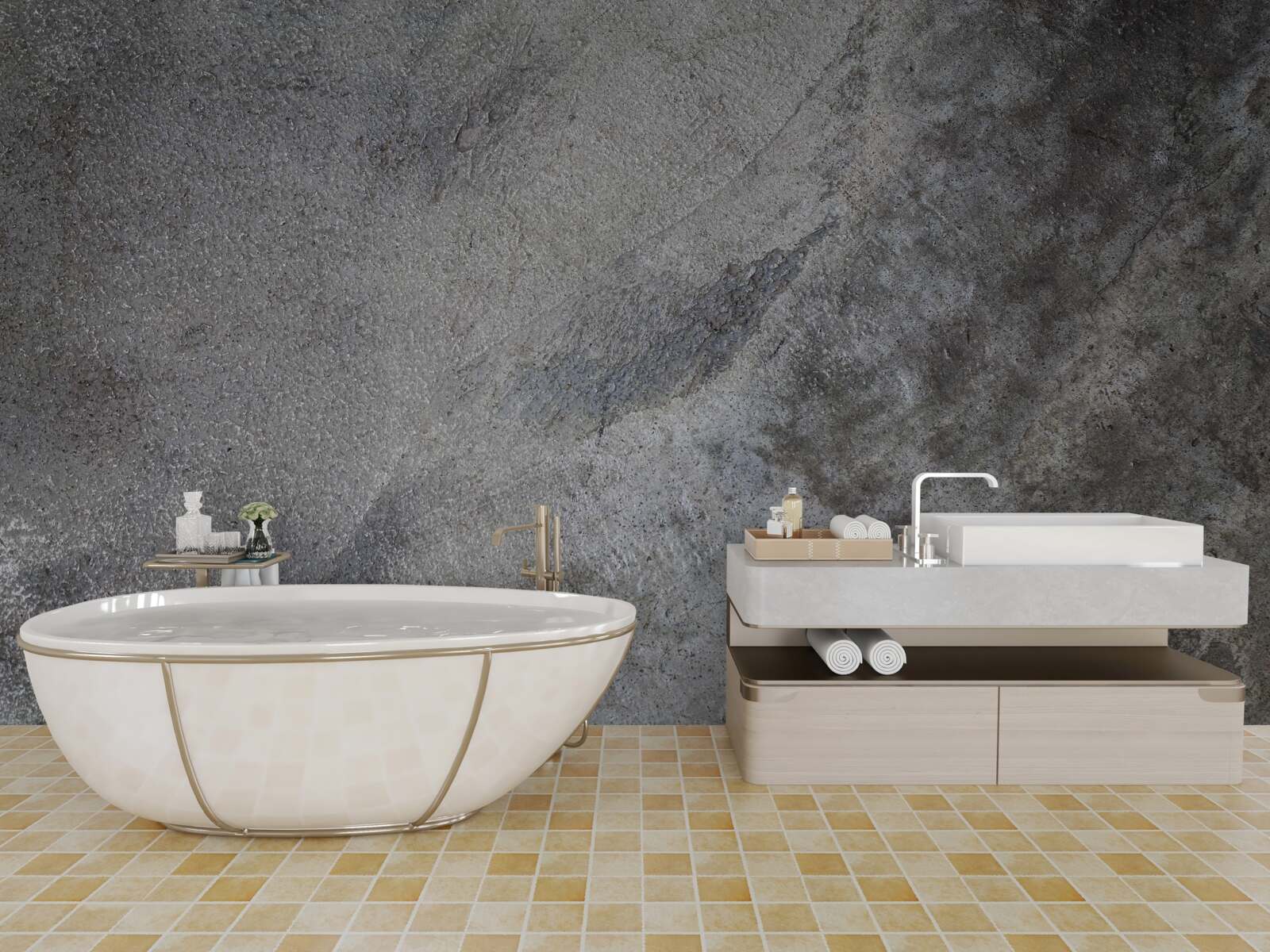 Fototapeta Leštená cementová stena