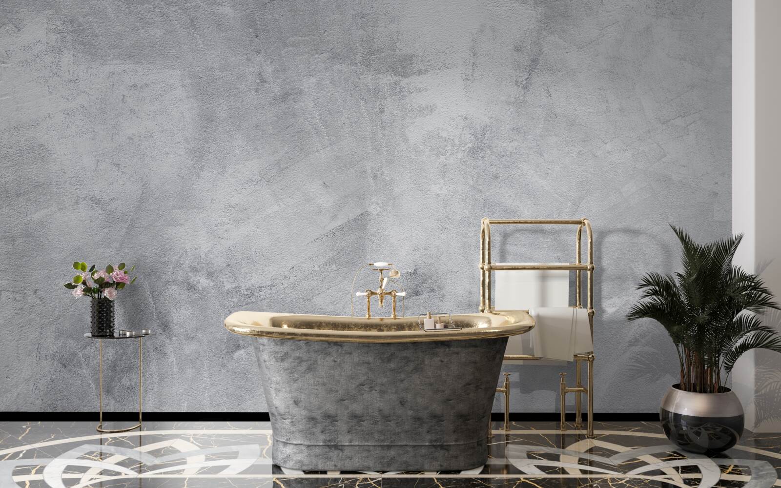 Fototapeta Stena v štýle podkrovia vyrobená zo sadry