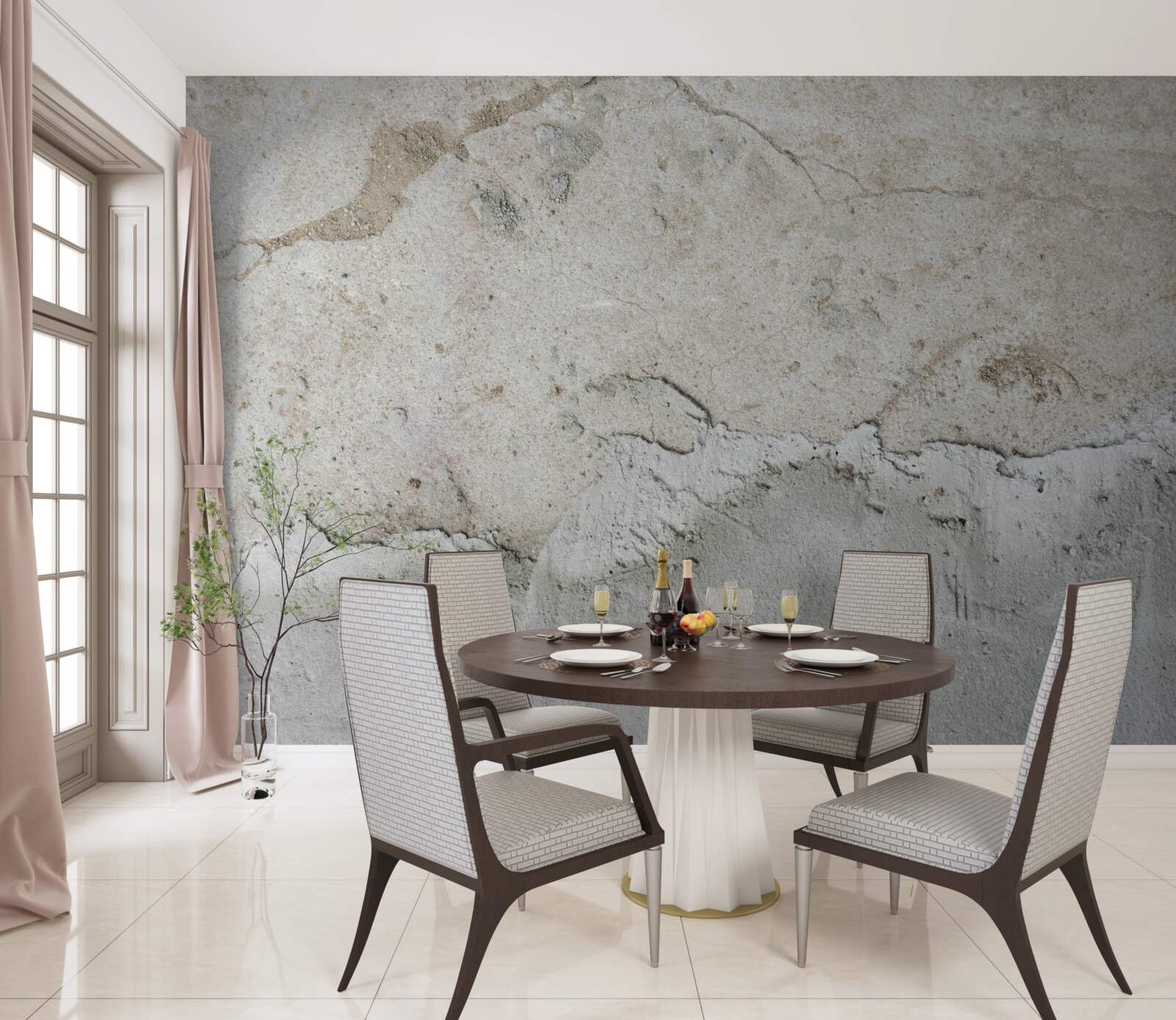 Fototapeta betónová stena s chybami