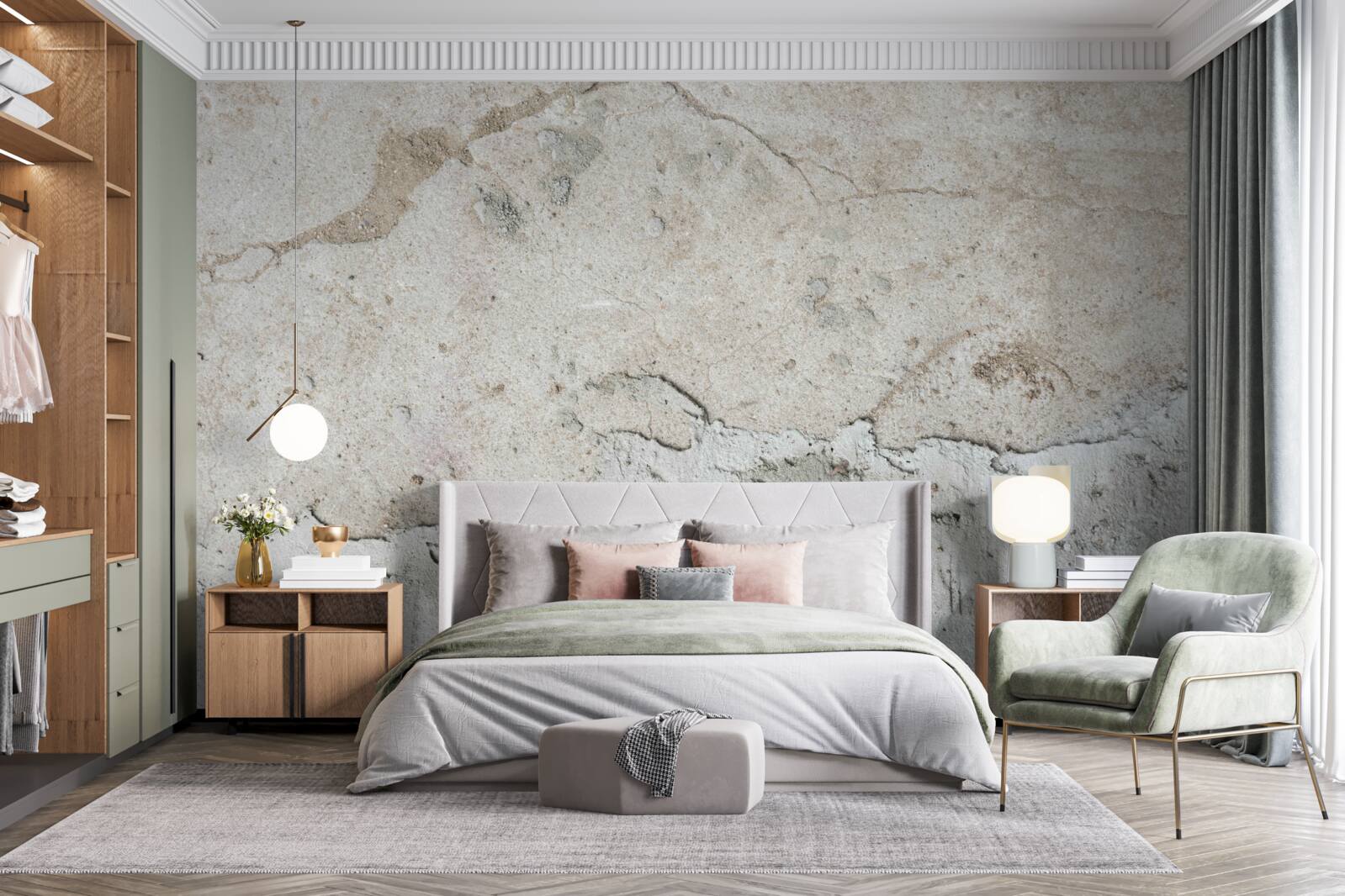 Fototapeta betónová stena s chybami