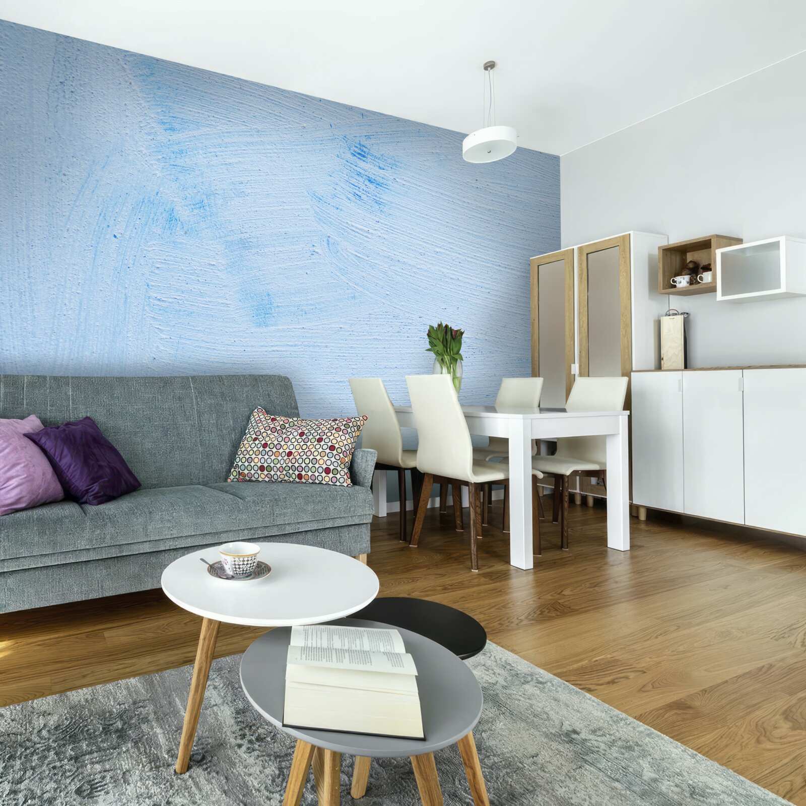 Fototapeta vrstva mäkkej azúrovej omietky