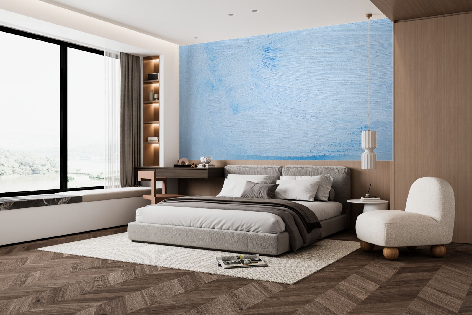 Fototapeta vrstva mäkkej azúrovej omietky