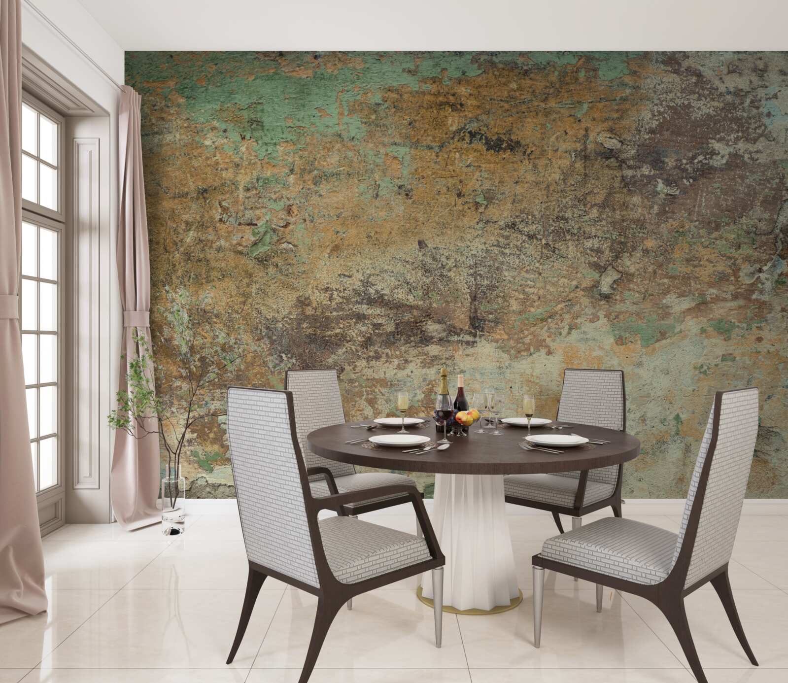 Fototapeta Stena s abstraktnou hrdzou