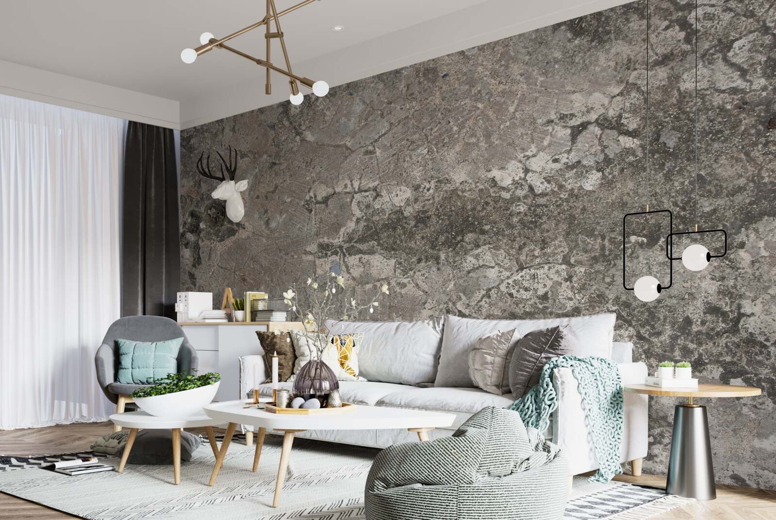 Fototapeta sivá žulová skala