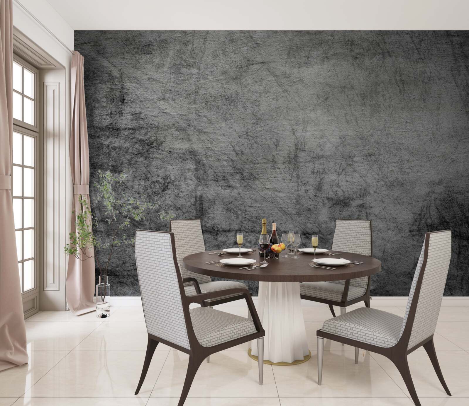 Fototapeta staré sivé pozadie označené škrabancami