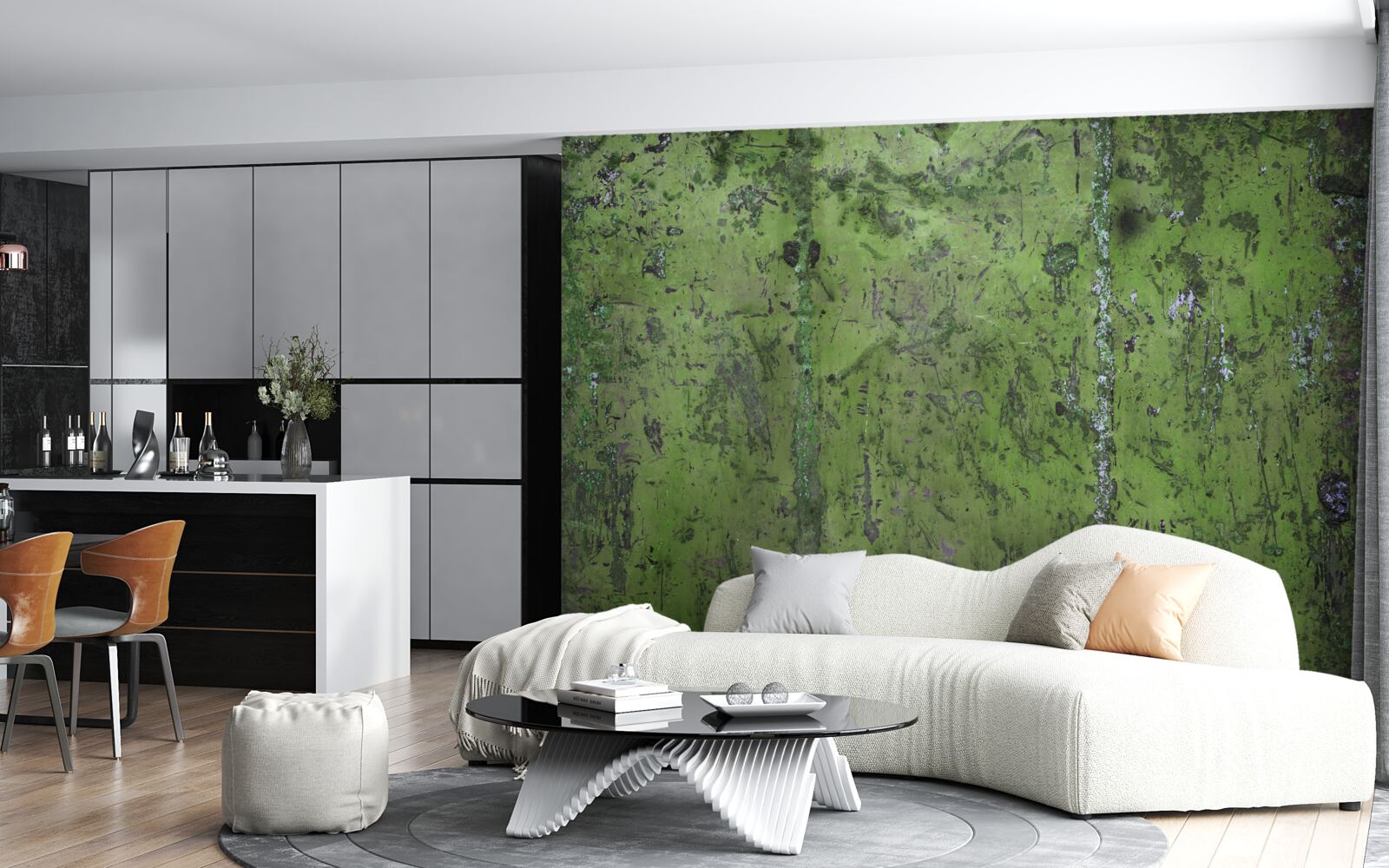 Fototapeta Stena je pokrytá zelenou hrdzou