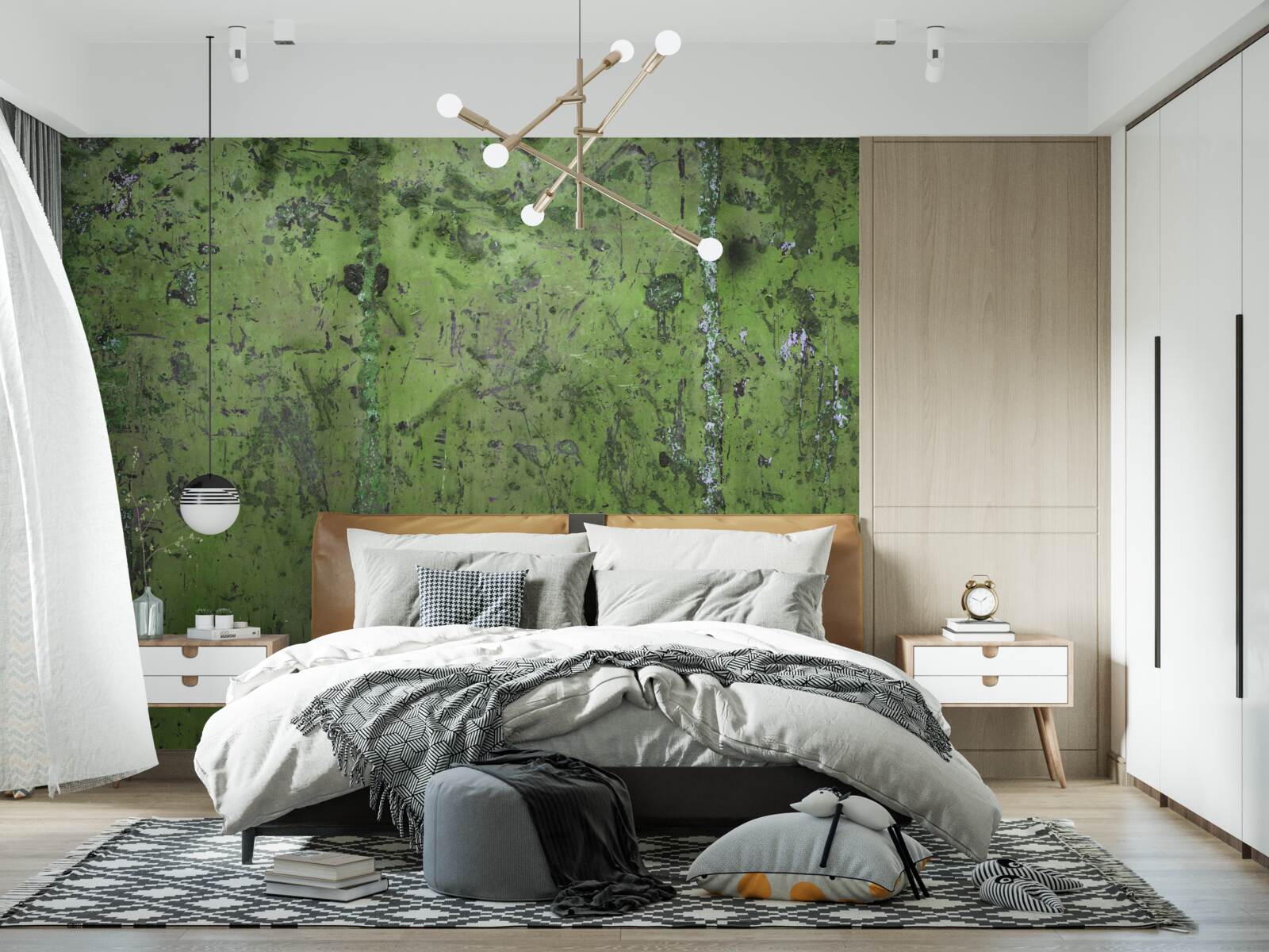 Fototapeta Stena je pokrytá zelenou hrdzou