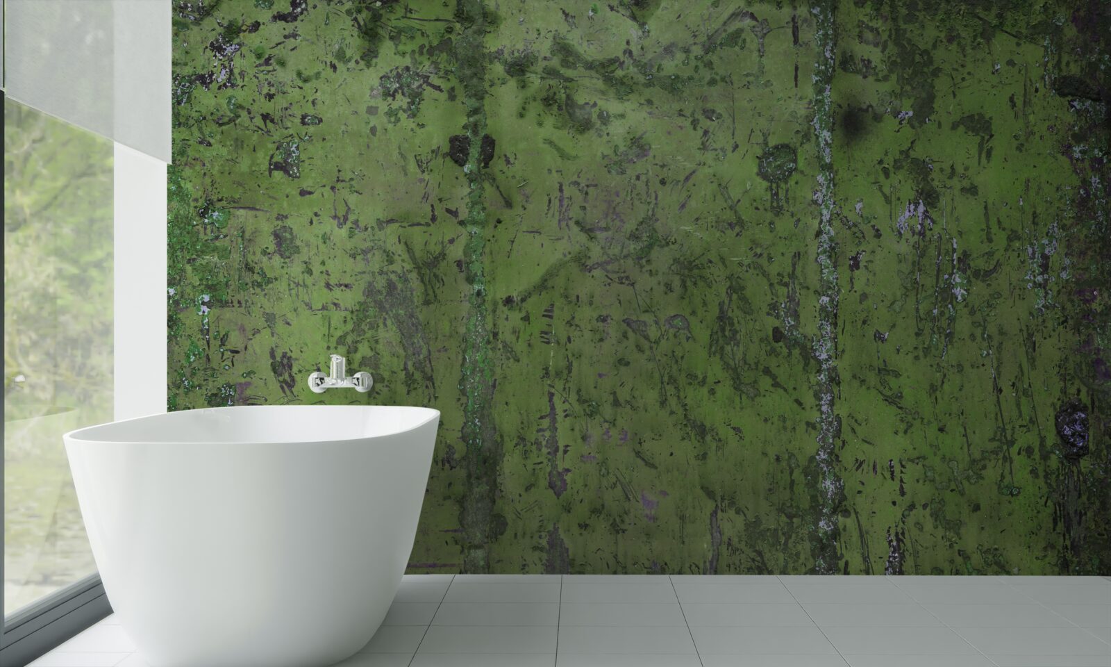 Fototapeta Stena je pokrytá zelenou hrdzou