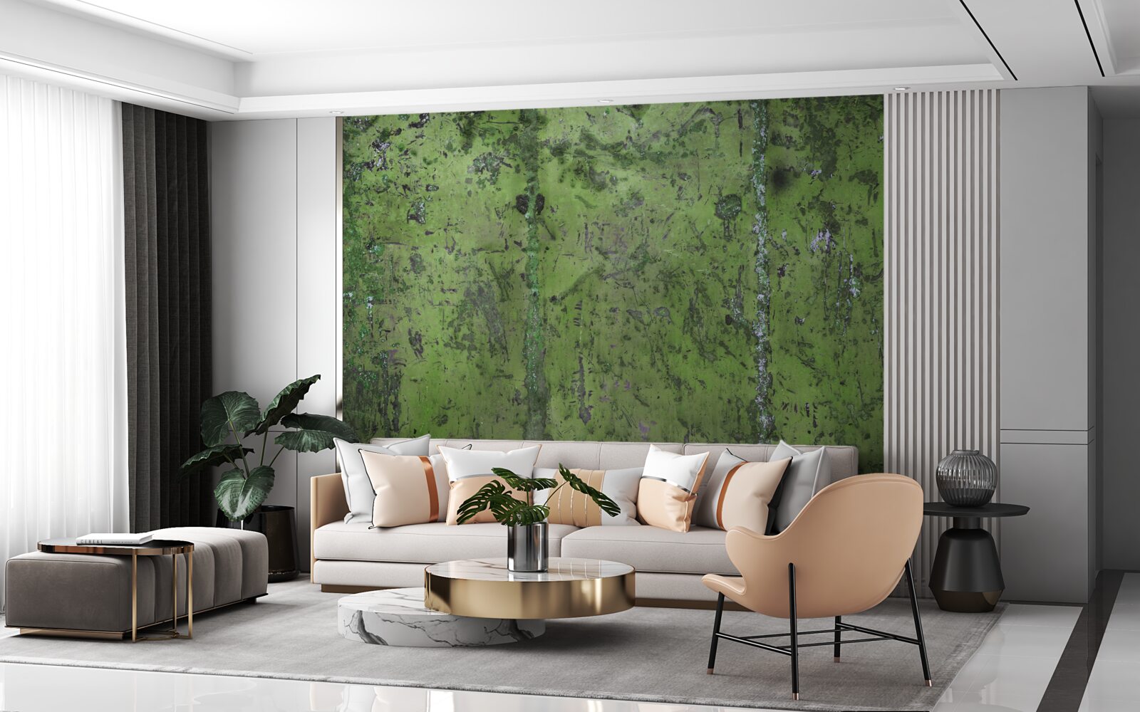 Fototapeta Stena je pokrytá zelenou hrdzou