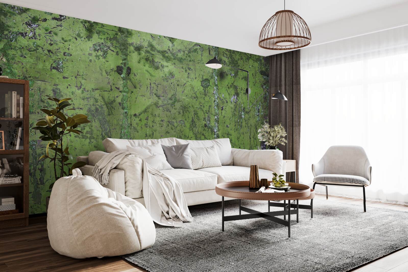 Fototapeta Stena je pokrytá zelenou hrdzou