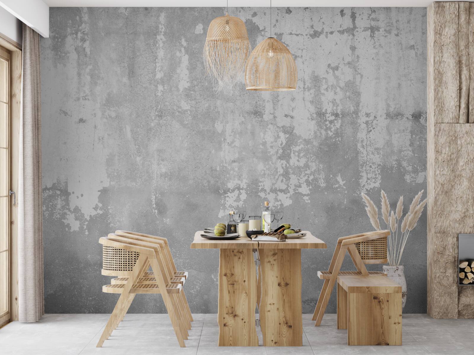 Fototapeta Vonku pred domom je sivá stena