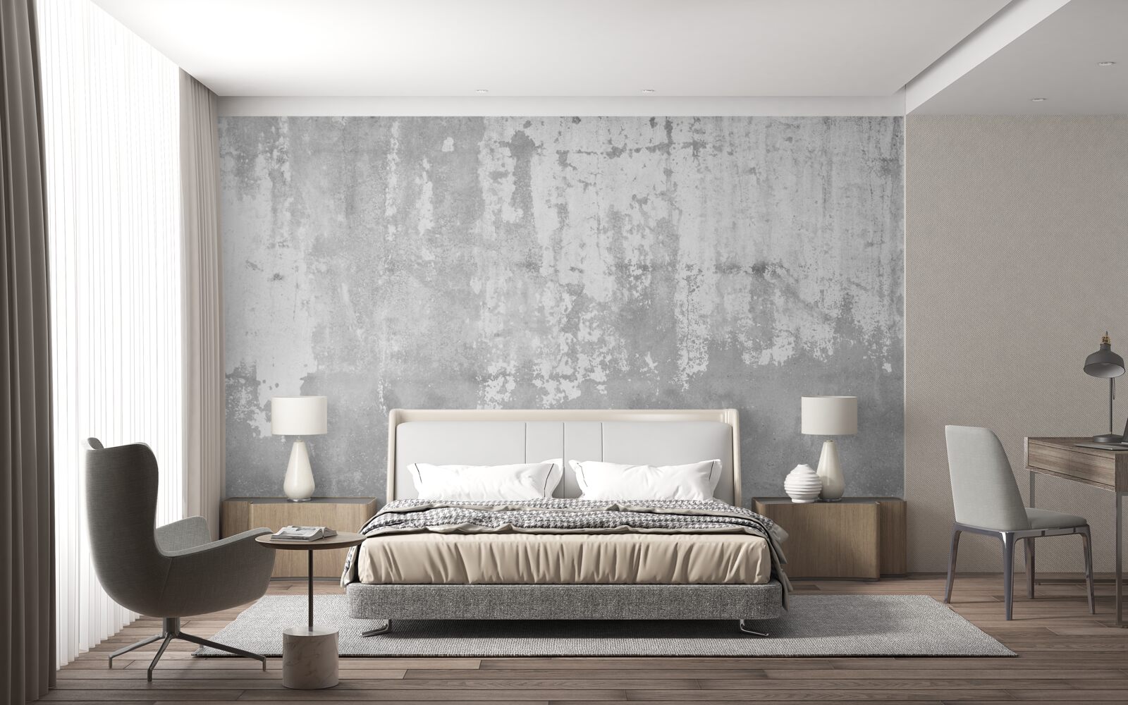 Fototapeta Vonku pred domom je sivá stena