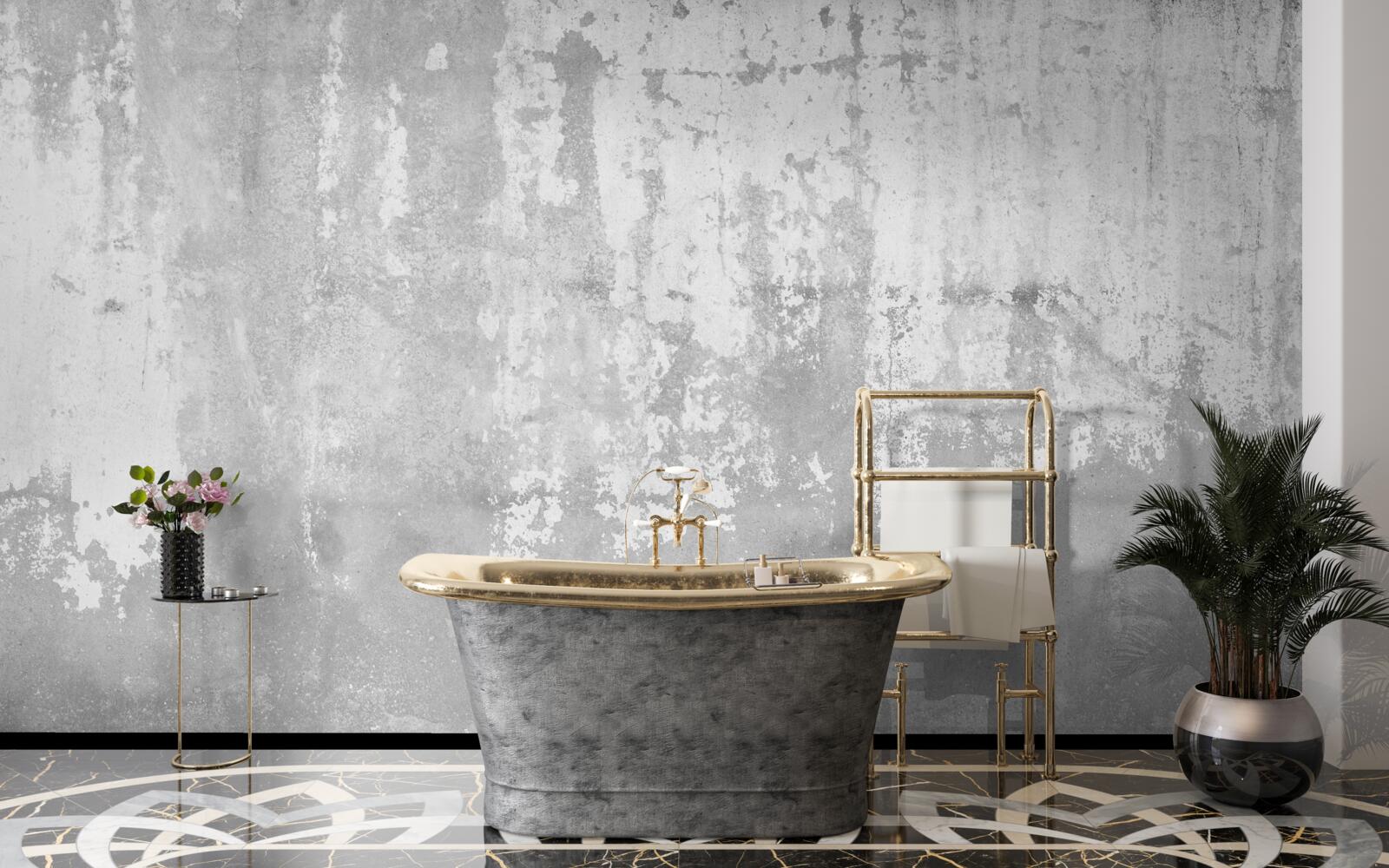 Fototapeta Vonku pred domom je sivá stena