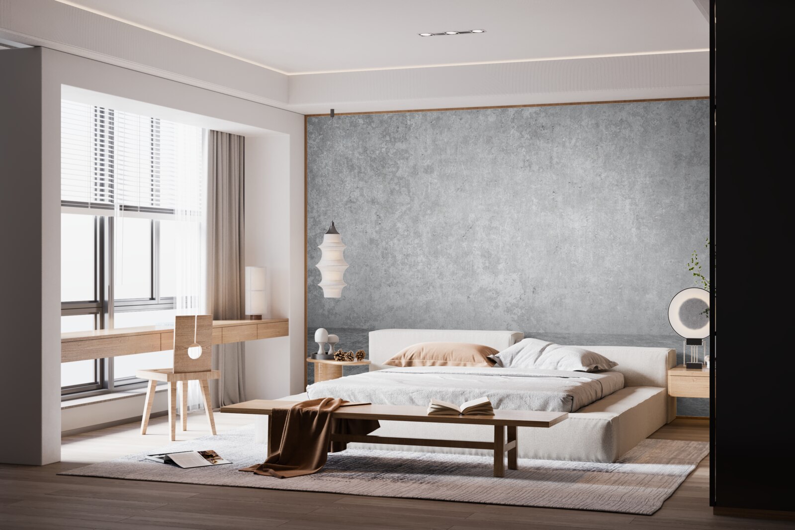 Fototapeta svetlo šedá betónová stena