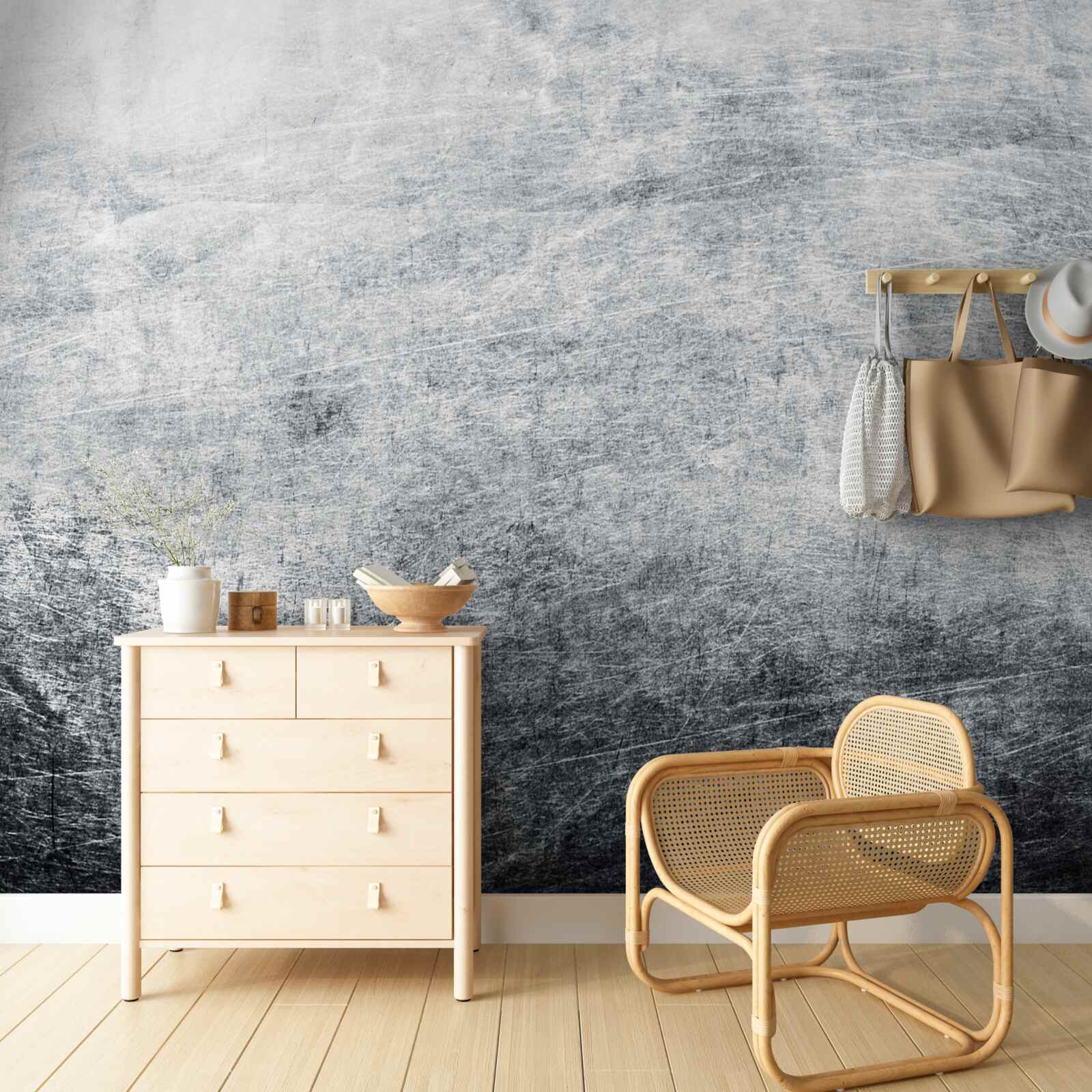 Fototapeta problematická sivá stena