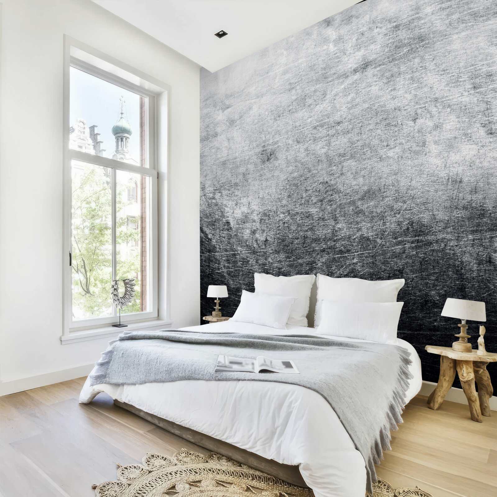 Fototapeta problematická sivá stena