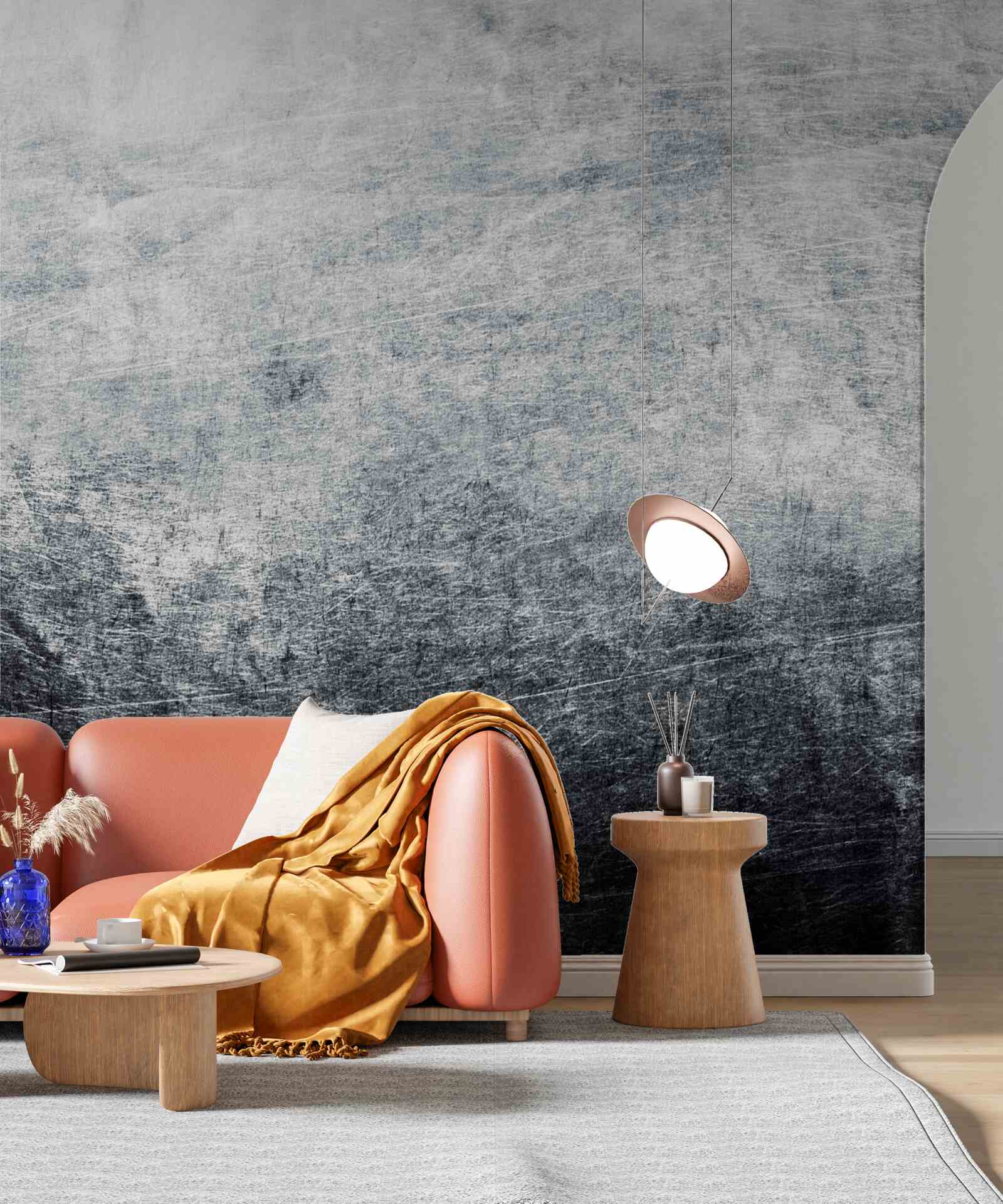 Fototapeta problematická sivá stena