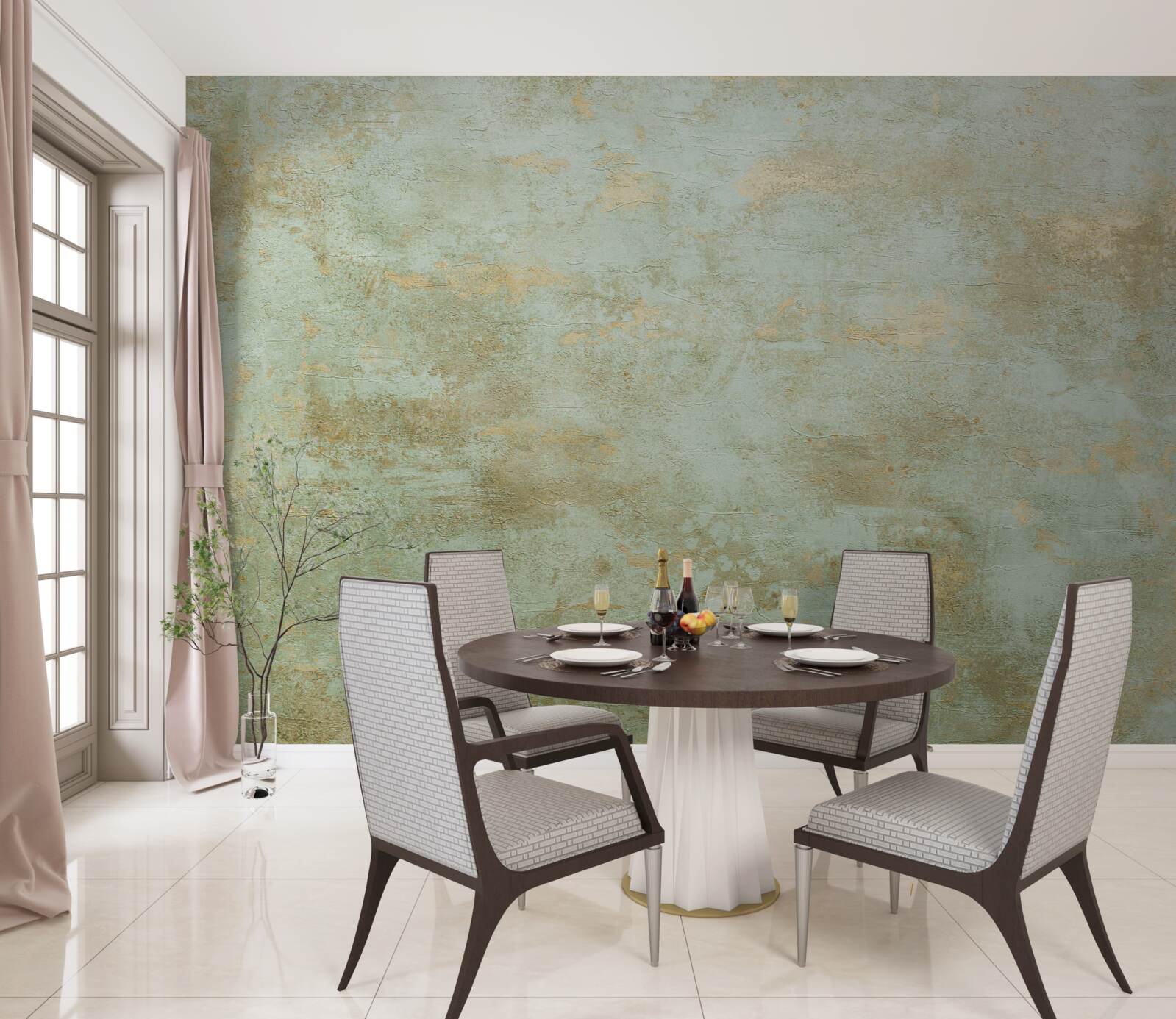 Fototapeta zlatá s kaki